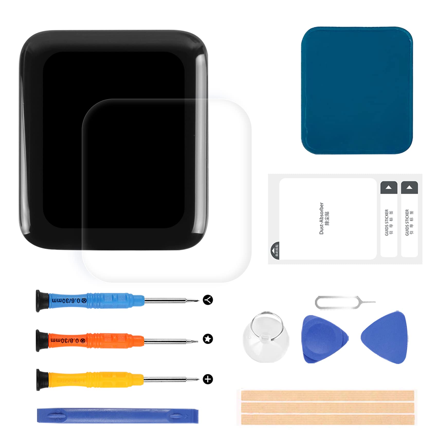 Apple Watch SE 44mm Screen Replacement Kit - LCD Display Touch Screen Digitizer Assembly with Free Tempered Glass & Repair Tools | Compatible with Apple Watch SE 44mm (2020 Model) | Perfect for DIY Repairs, Cracked Screen Replacement & Water Damage Fixes