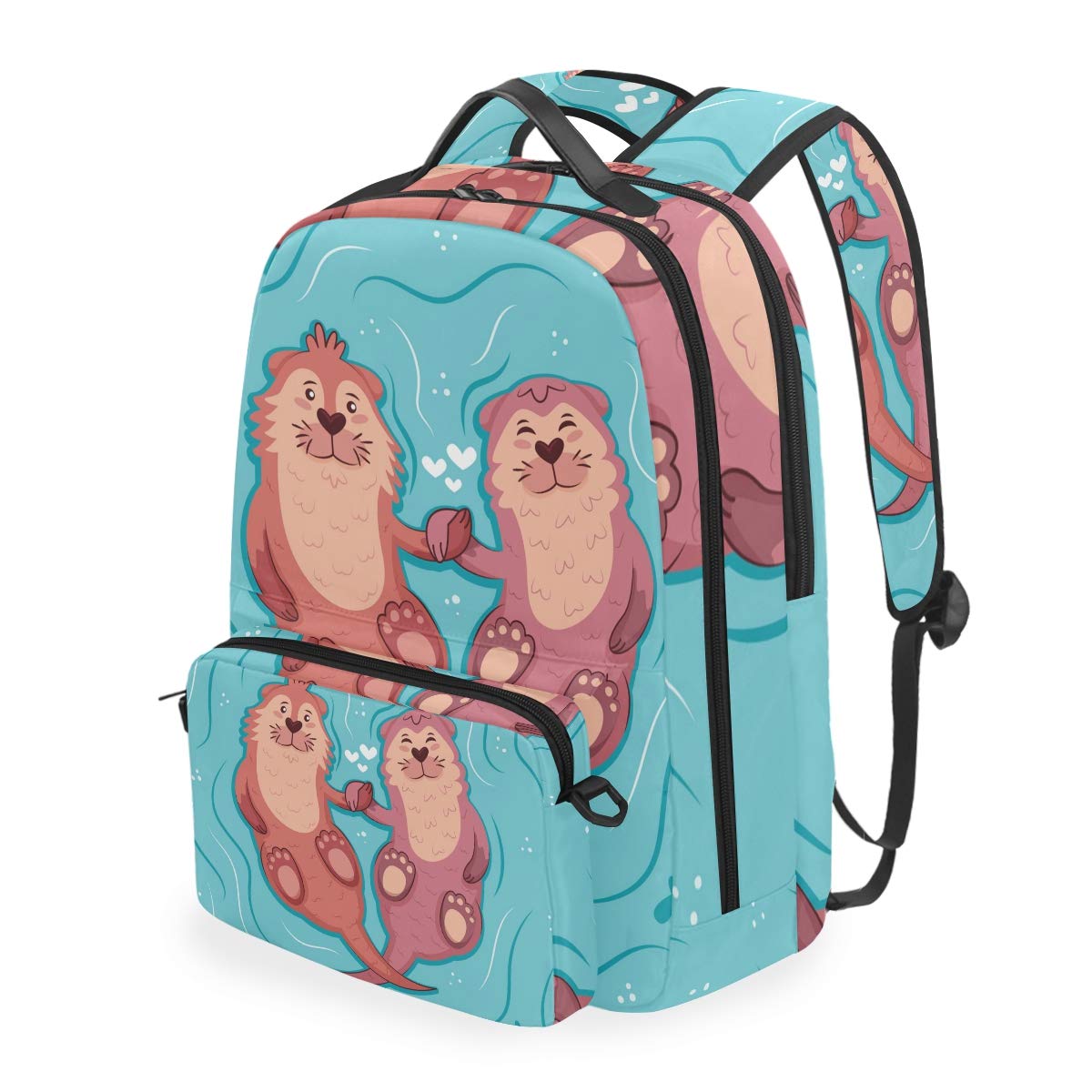 Cute Cartoon Animal Couple Backpack - Convertible 2-in-1 School & Travel Bag for Teens, Detachable into Shoulder Bag & Messenger Bag for Boys & Girls | Perfect for College, Commuting & Outdoor Adventures