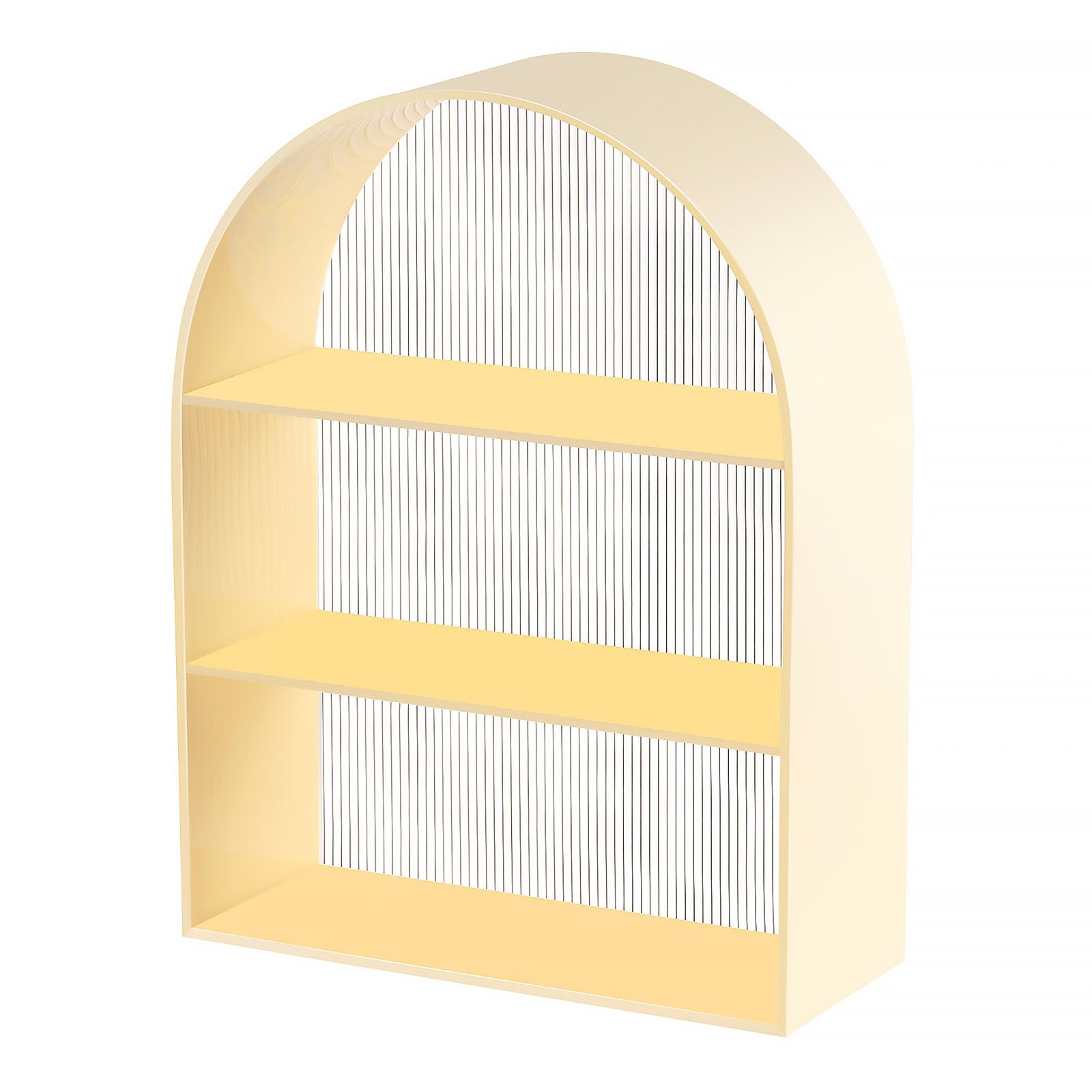 Ventray Home Arched Acrylic Desktop Storage Rack - Yellow Organizer for Office Supplies, Makeup, Pens | Perfect for Desk Organization & Small Space Storage