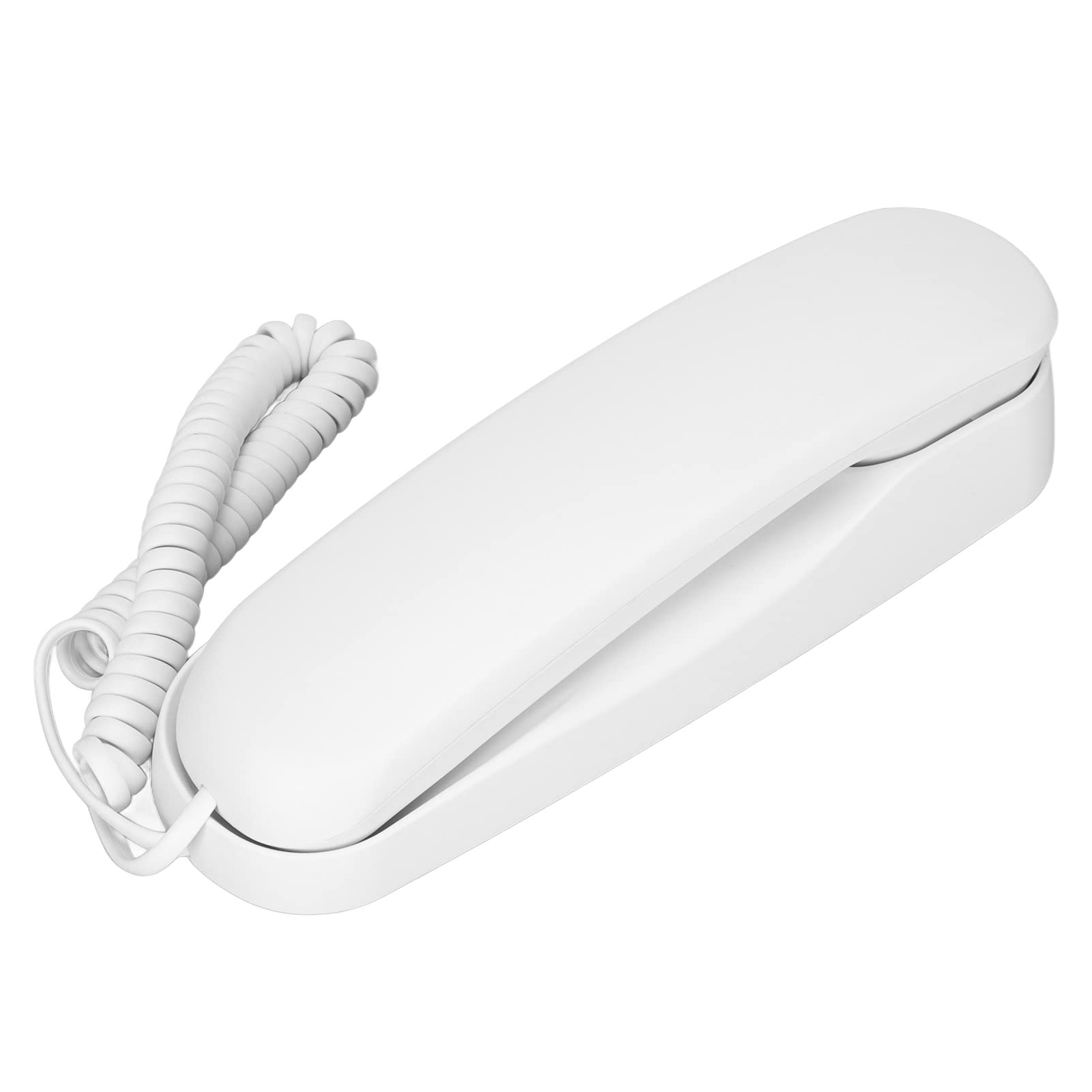 Landline Corded Phone with Wall Mount & Desktop Design - Reset/Flashing/Redial/Mute/Pause Functions - Wired Fixed Telephone for Home, Hotel & Office Use - TC 990 White - Perfect for Business Calls, Emergency Use & Daily Communication