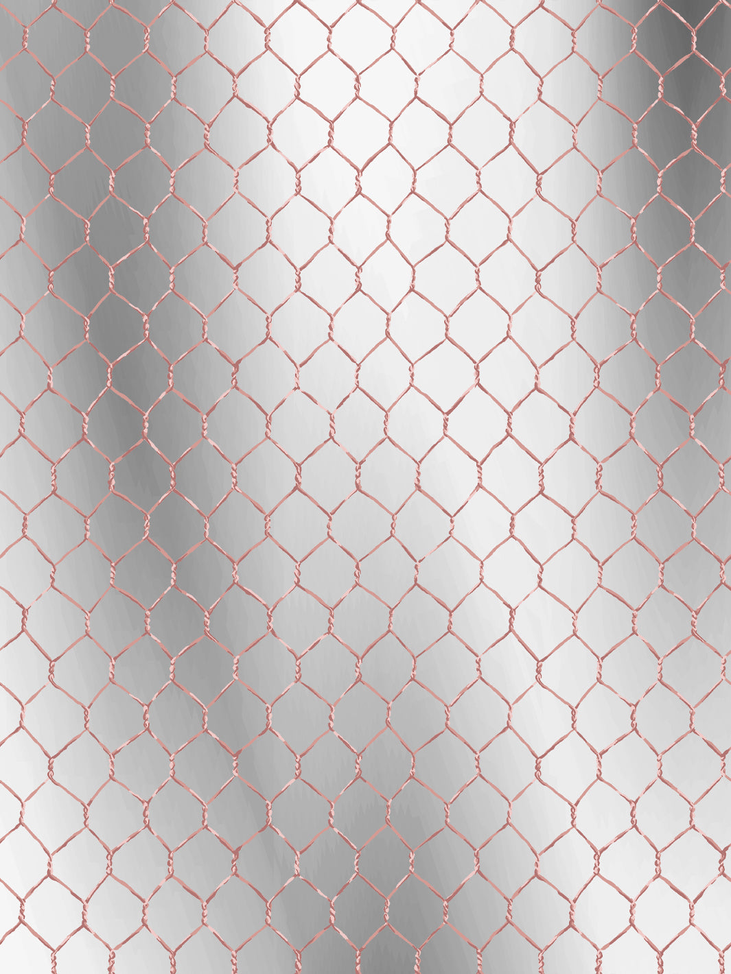 Sarah Jessica Parker Bleecker Blush Chicken Wire Wallpaper - Shiny Silver Peel & Stick Wallpaper for Kitchen Backsplash, Bathroom Accent Wall, and Home Decor