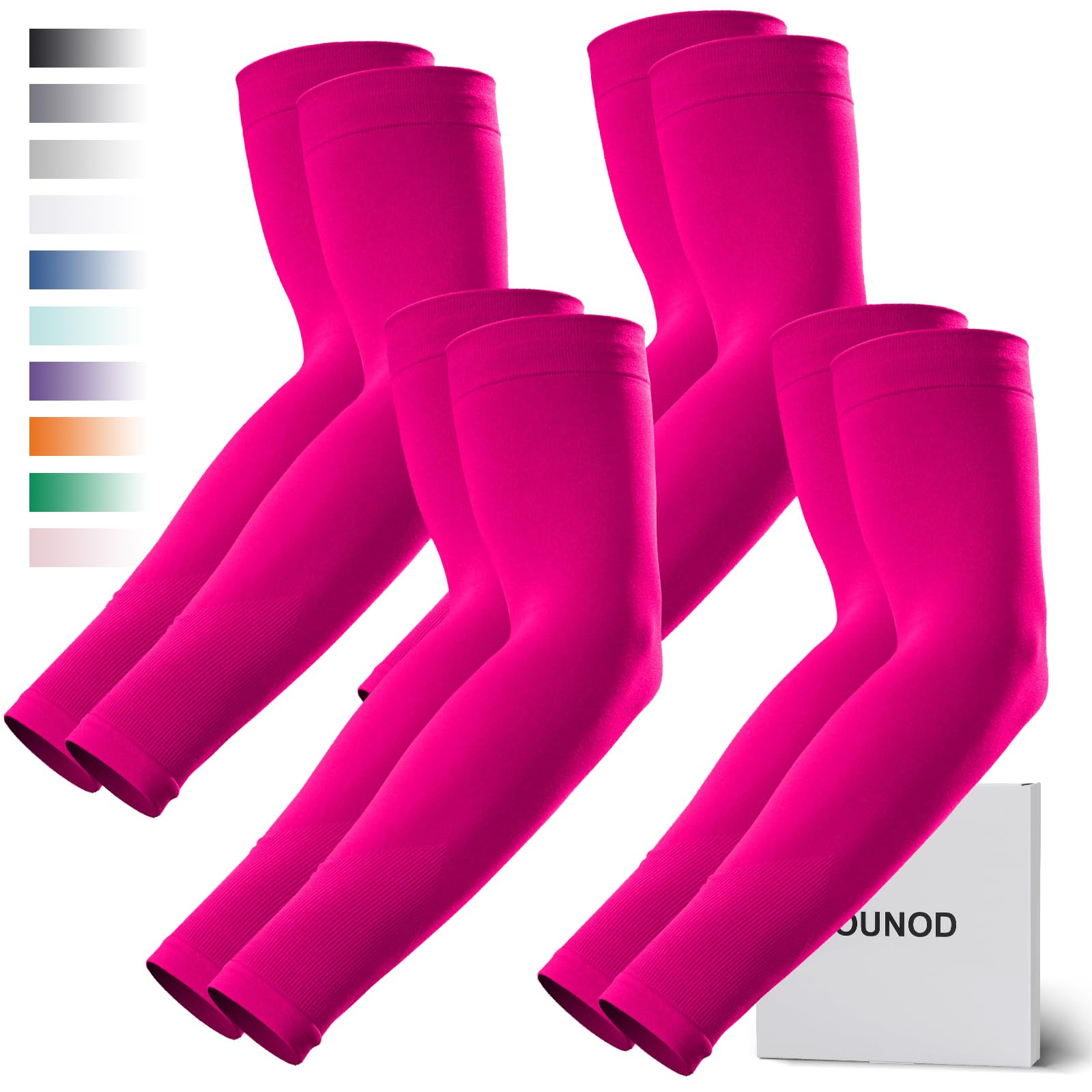 GOUNOD Compression Arm Sleeves for Men & Women - UV Protection Sun Sleeves for Outdoor Work, Running, Cycling & Sports - Breathable & Moisture-Wicking Arm Covers