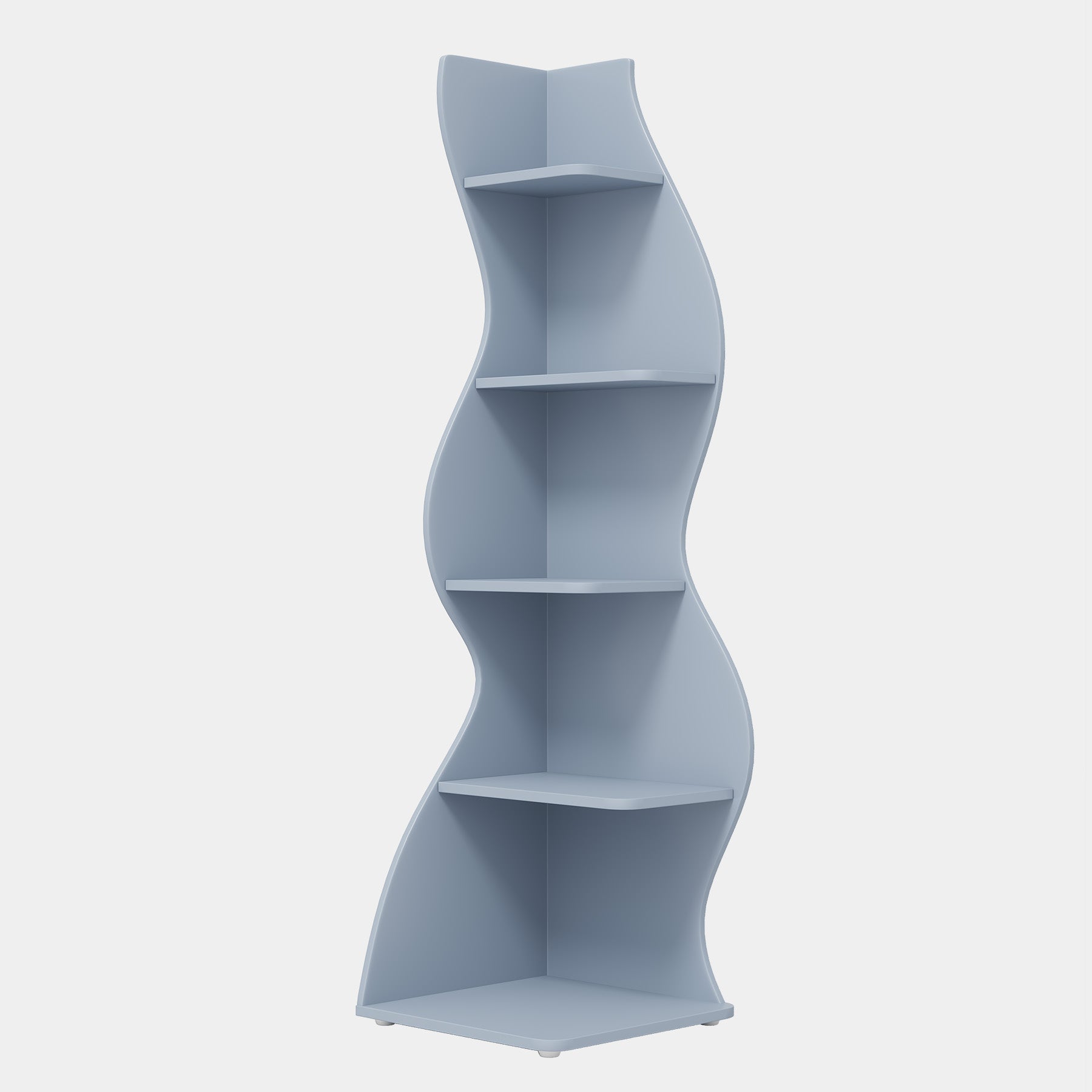 5 Tier Corner Shelf - Modern Wall Mounted Corner Bookshelf for Living Room, Bedroom, Office | Space Saving Storage Solution for Books, Plants & Decor