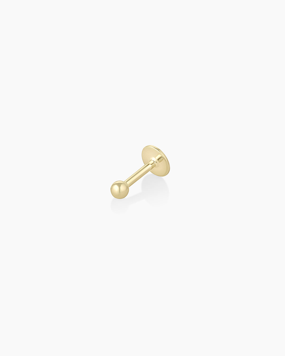 14K Gold Newport Flat Back Single Stud Earrings - Hypoallergenic & Tarnish-Free for Sensitive Ears | Perfect for Everyday Wear, Gifts & Special Occasions