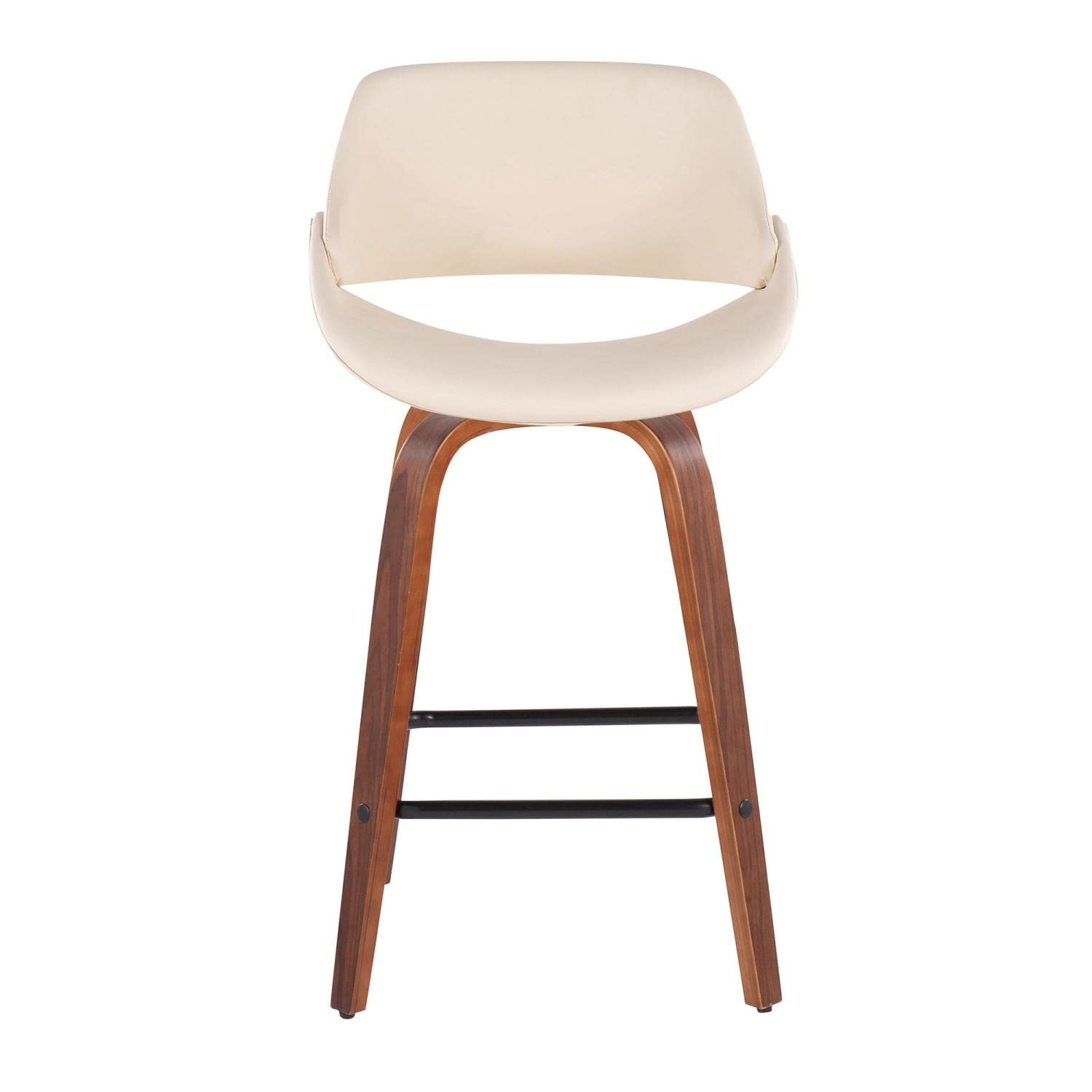 LumiSource Walnut Wood Counter Stools Set of 2 - 24