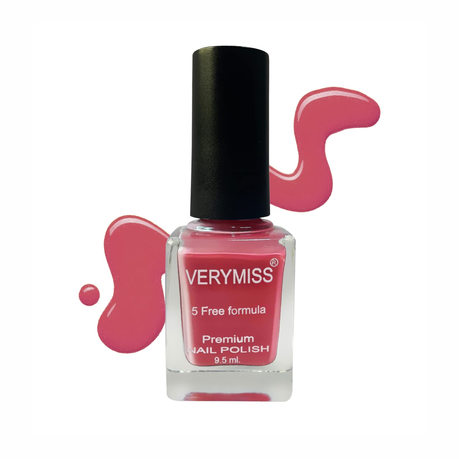 Verymiss Premium Long-Lasting Nail Polish 9.5ml - Vibrant Rouge Red for Women | Salon-Quality Gel-Like Shine | Perfect for Manicures, Pedicures & Special Occasions