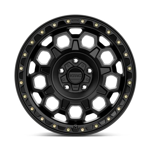 KMC Wheels KM545 17x9 5x5.0 Satin Black 00mm Offset - Perfect for Jeep Wrangler & Off-Road Adventures (KM54579050700)