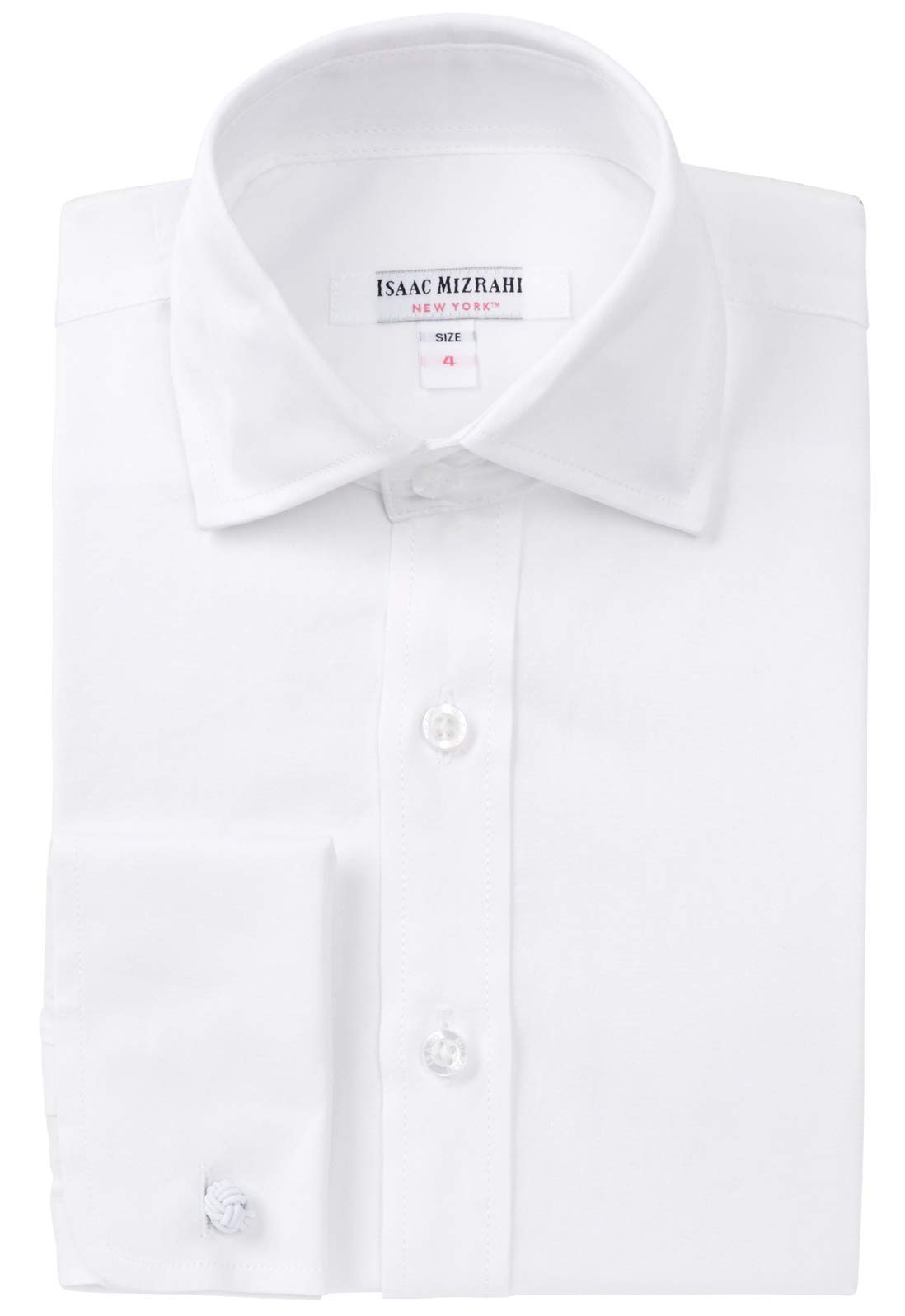 Isaac Mizrahi Boys 100% Cotton Twill Dress Shirt for School & Special Occasions - Classic Fit, Button Down Collar (Multiple Colors & Patterns Available) - Perfect for Weddings, Church & Formal Events