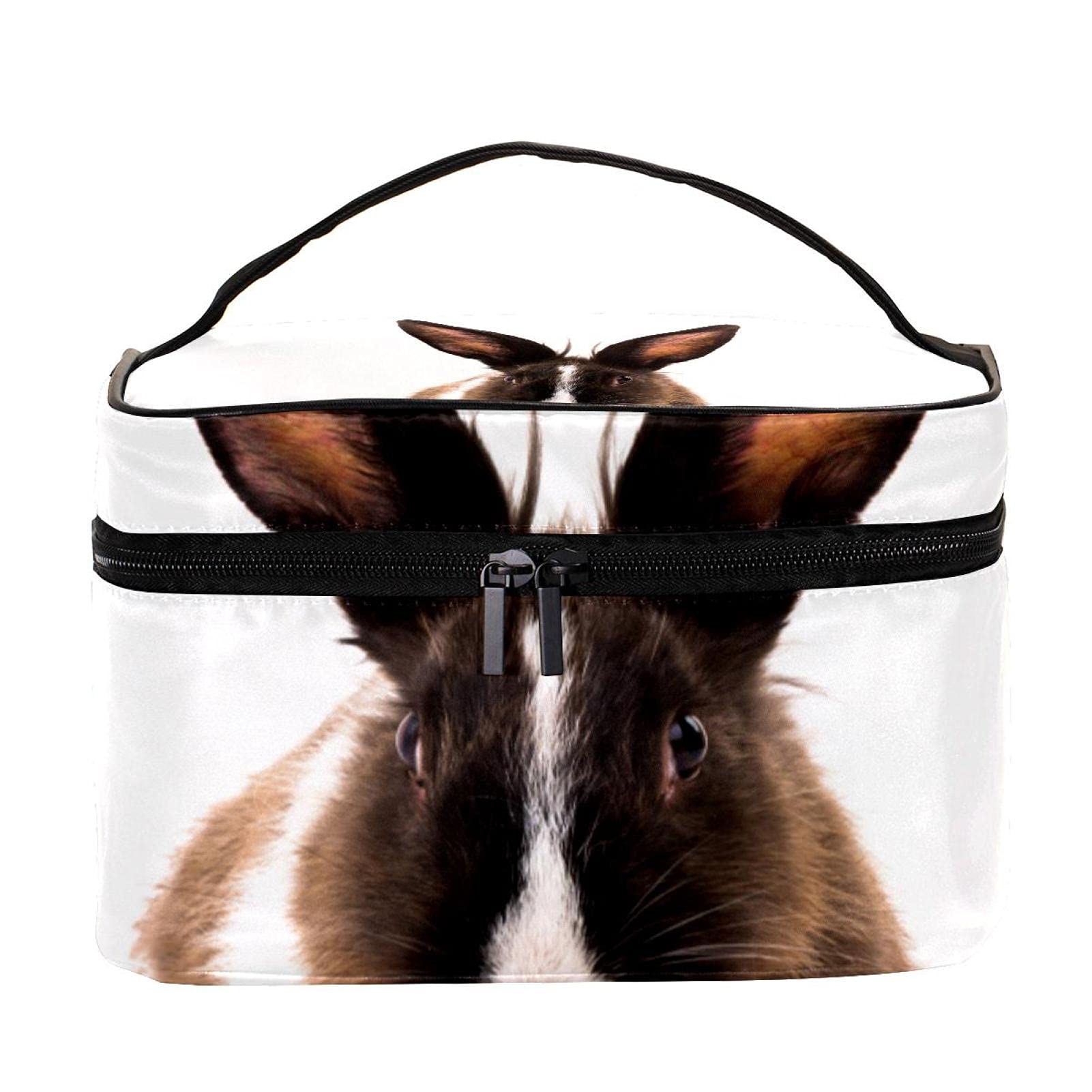 Cute Rabbit Cosmetic Bag for Women - Large Travel Makeup Organizer with Zipper, Perfect for Girls' Toiletries & Travel Essentials