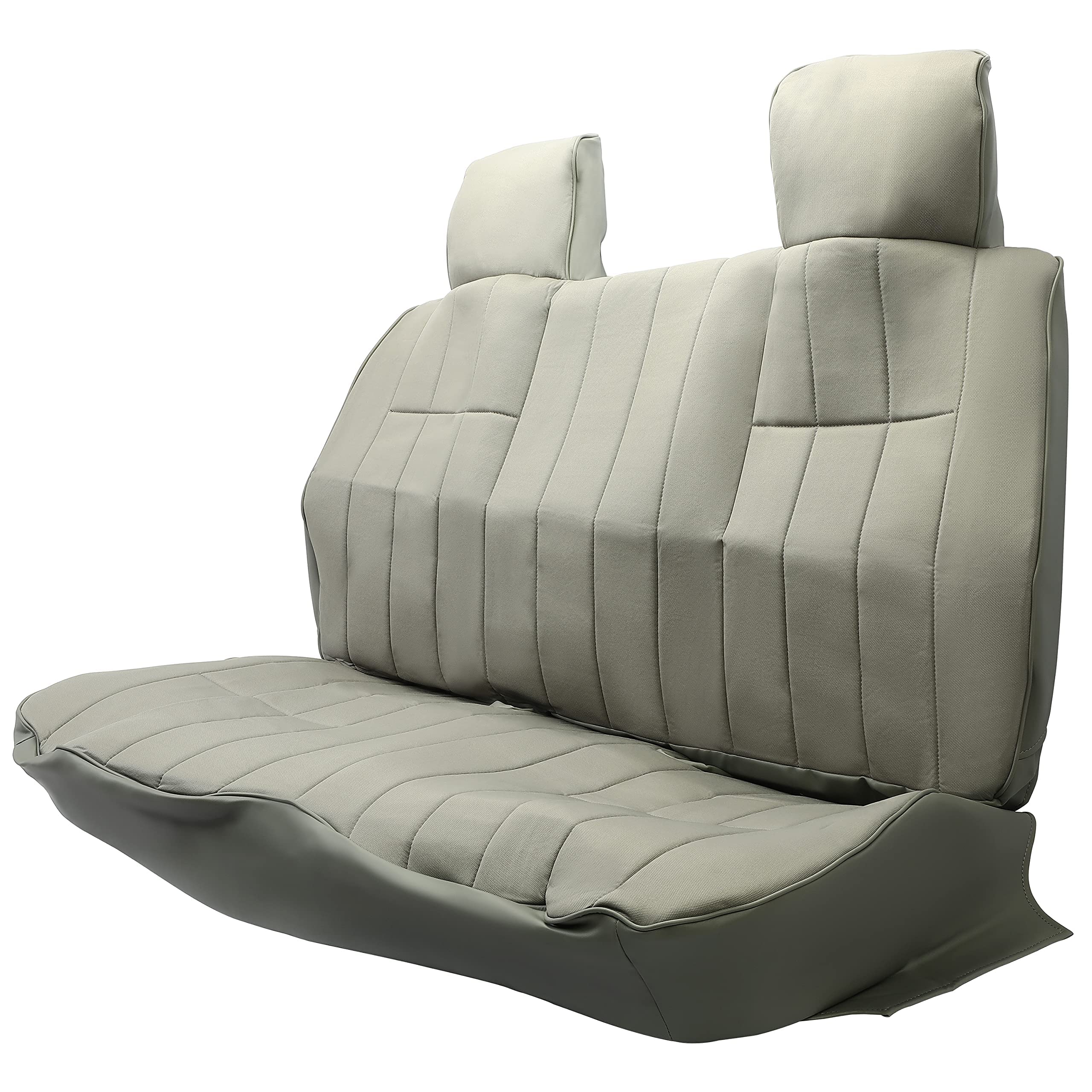 Kojem Grey Bench Seat Covers for Toyota Pickup SR5/DLX Extended/Base Standard Cab 1987-1994 - Durable Upholstery Replacement with Headrest - Perfect for Truck Restoration & Off-Road Adventures