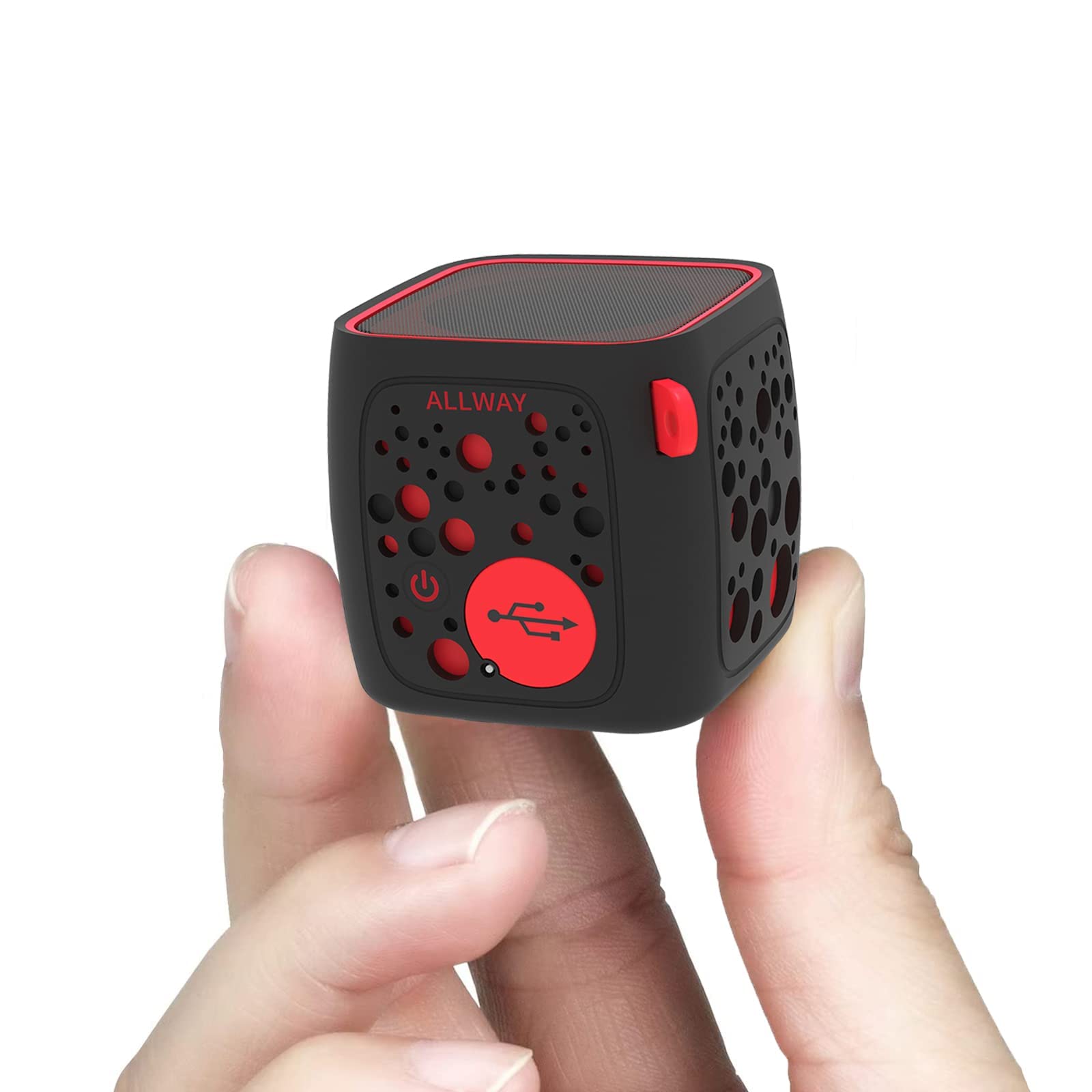 ALLWAY Mini Bluetooth Speaker - Portable Wireless Speaker with Loud Stereo Sound, Rich Bass, TF Card Slot, 164ft Bluetooth 5.0 Range - Perfect for Laptop, MacBook Pro, iPhone, Echo, Car, Outdoor & Home Use