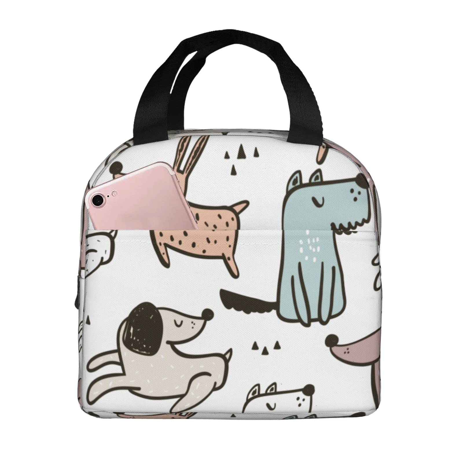 Insulated Reusable Lunch Bag for Dogs - Portable Cooler Tote for Puppy Meals, Office, Picnic & Travel - BPA-Free Leakproof Lunch Box for Men & Women
