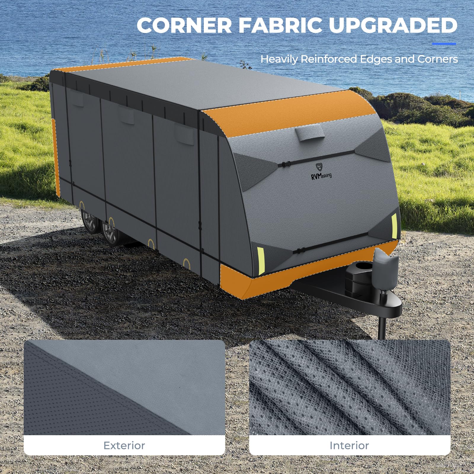 Heavy Duty RV Cover for Travel Trailers 26'1