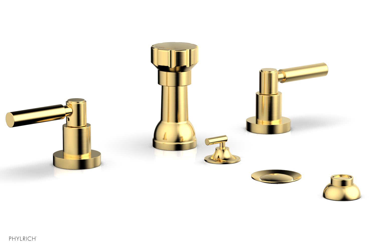 BASIC Four Hole Bidet Faucet Set with Lever Handles D4130 - Perfect for Modern Bathroom Upgrades and Hygienic Personal Care
