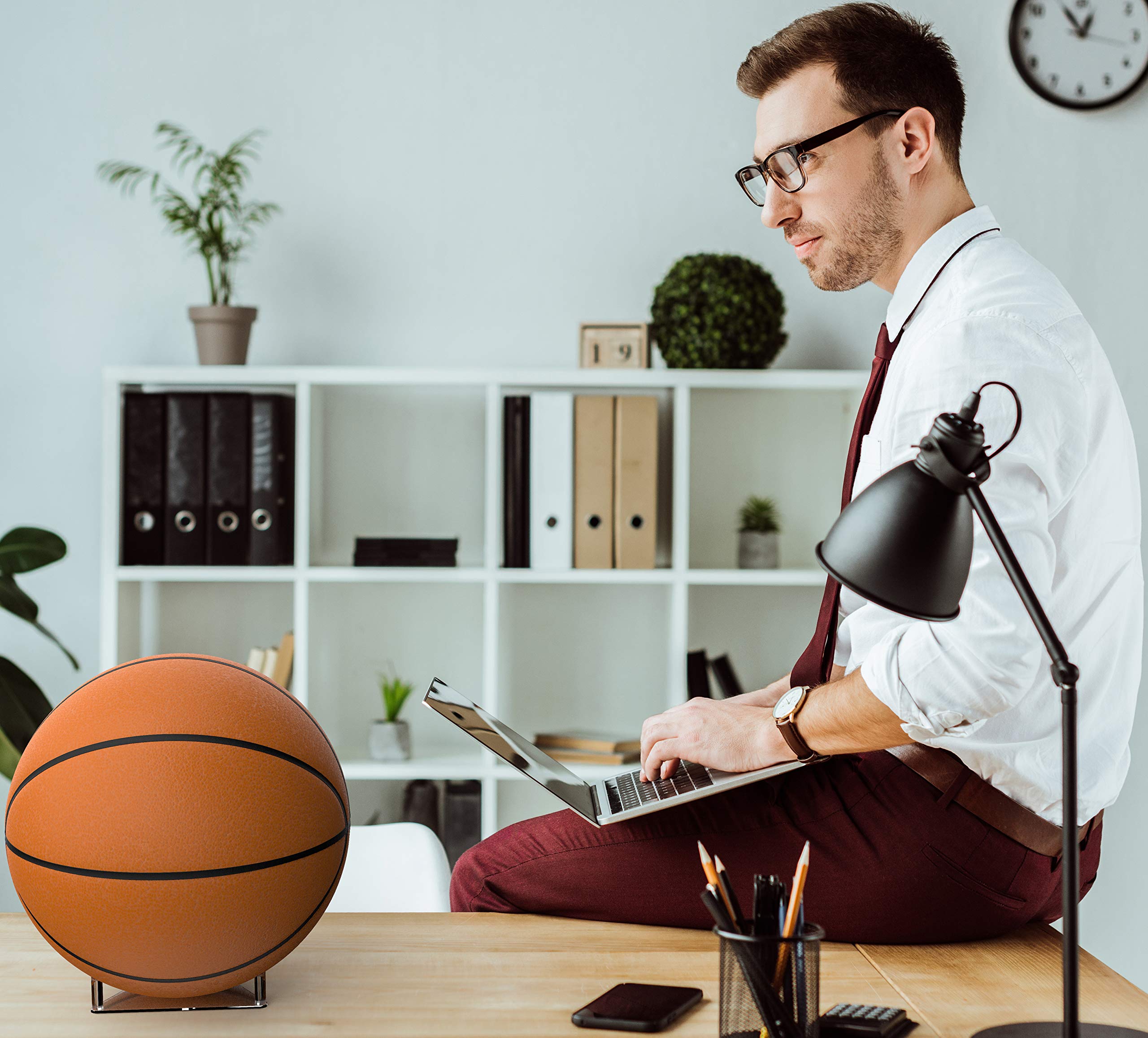 Acrylic Ball Holder Stand for Trophy & Autograph Display - Perfect for Football, Basketball, Volleyball & Soccer Balls - Great for Sports Memorabilia, Awards & Home Decor