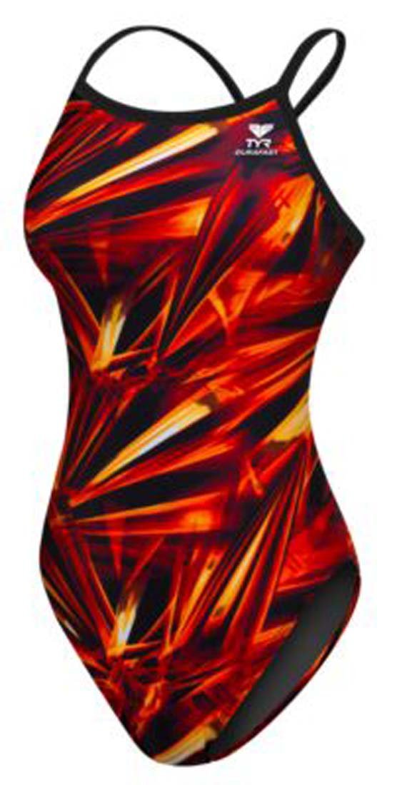 TYR Women's Durafast Asteroid Elite Diamondfit Competitive Swim Suit - High-Performance One-Piece for Training & Racing