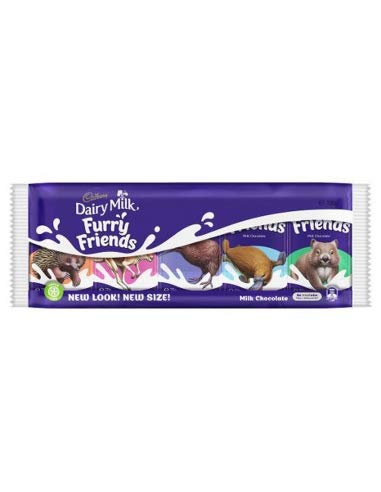 Cadbury Dairy Milk Furry Friends Chocolate Bars - 100g x 48 Pack Bulk | Creamy Milk Chocolate with Cute Animal Designs | Perfect for Birthday Parties, School Events & Holiday Gifts