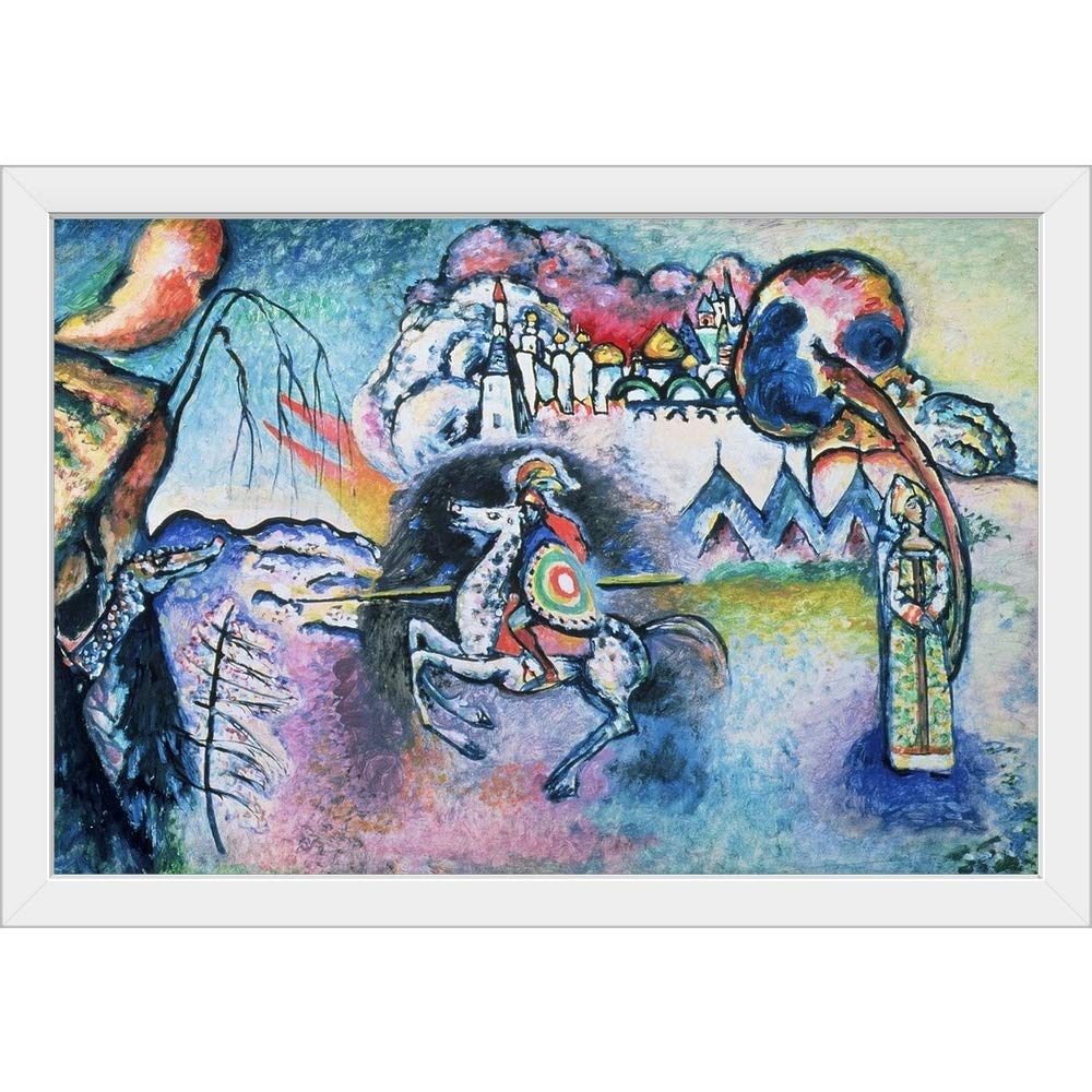 St. George White Framed Art Print - Premium Wall Decor for Home, Office & Gallery | Perfect for Living Room, Bedroom & Office Decor