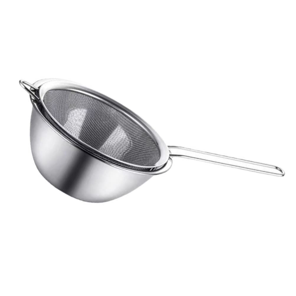 iplusmile 3-Piece Stainless Steel Kitchen Strainer Set - Colander, Skimmer & Mesh Strainer with Bowl - Durable Cooking Utensils for Pasta, Vegetables & Soup Filtering - Perfect for Home Chefs & Professional Kitchens