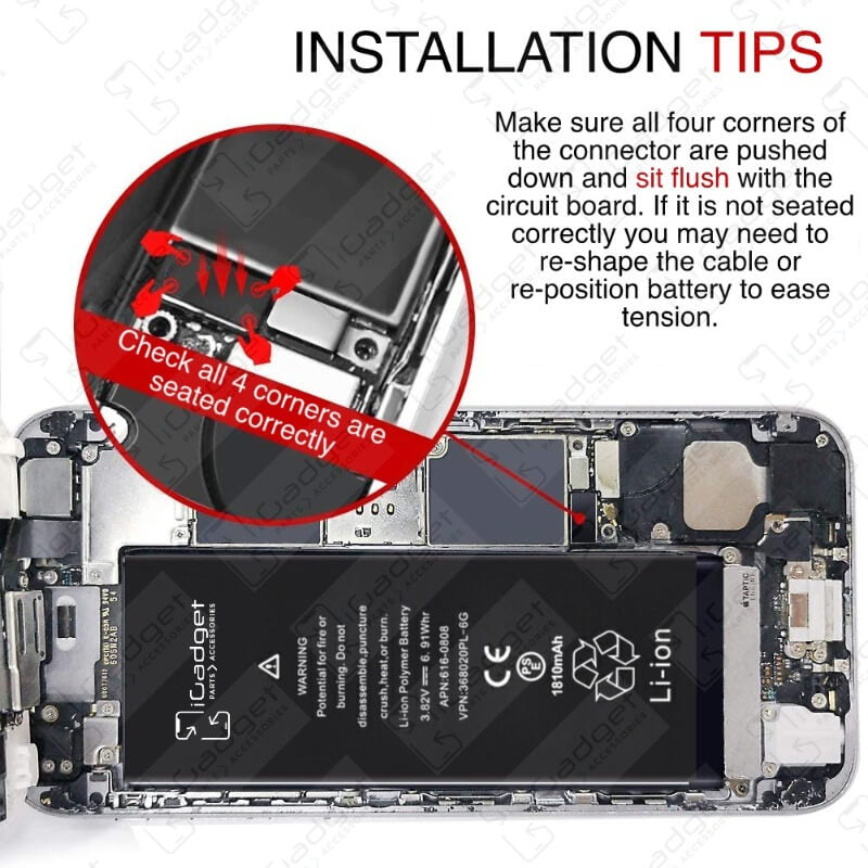 Premium iPhone 6 Battery Replacement - High Capacity 2200mAh Li-ion Battery with Tools Kit | Compatible with iPhone 6 Models | Perfect for DIY Repair, Home Use & Travel Backup Power