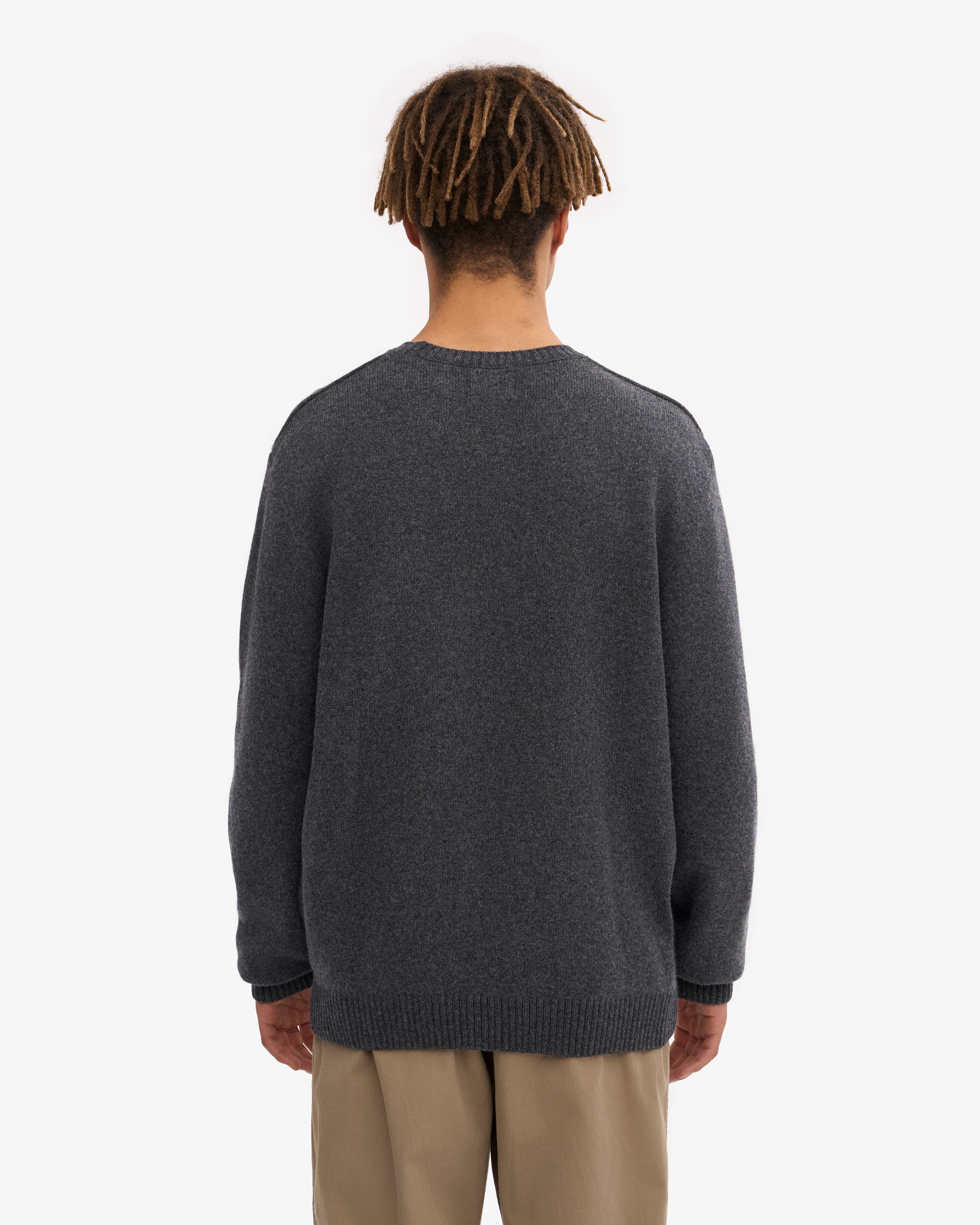 Premium Classic Merino Wool Crew Neck Sweater for Men & Women - Soft Thermal Winter Pullover in Lava Grey - Perfect for Outdoor Activities, Travel & Casual Wear