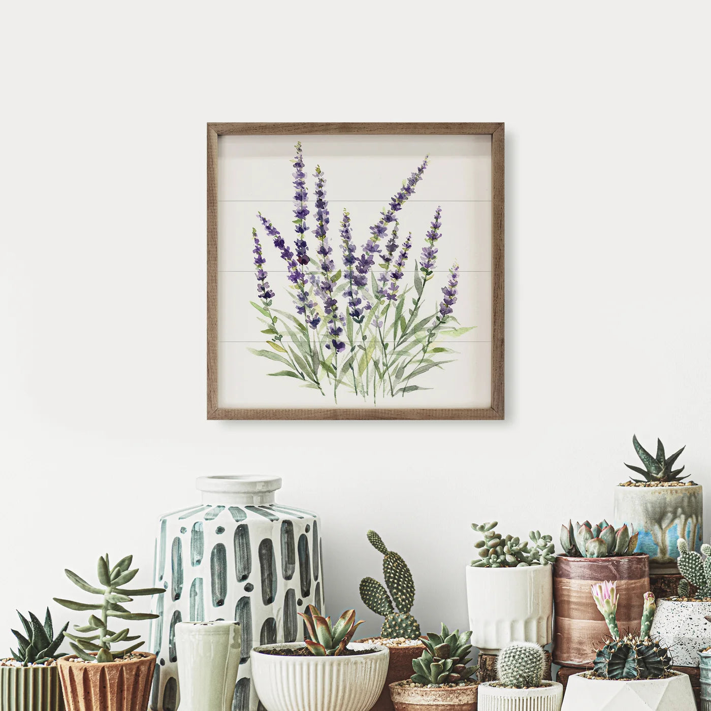 Lavender Botanical Art Print by Carol Robinson - Elegant Wood Framed Wall Decor for Living Room, Bedroom & Office