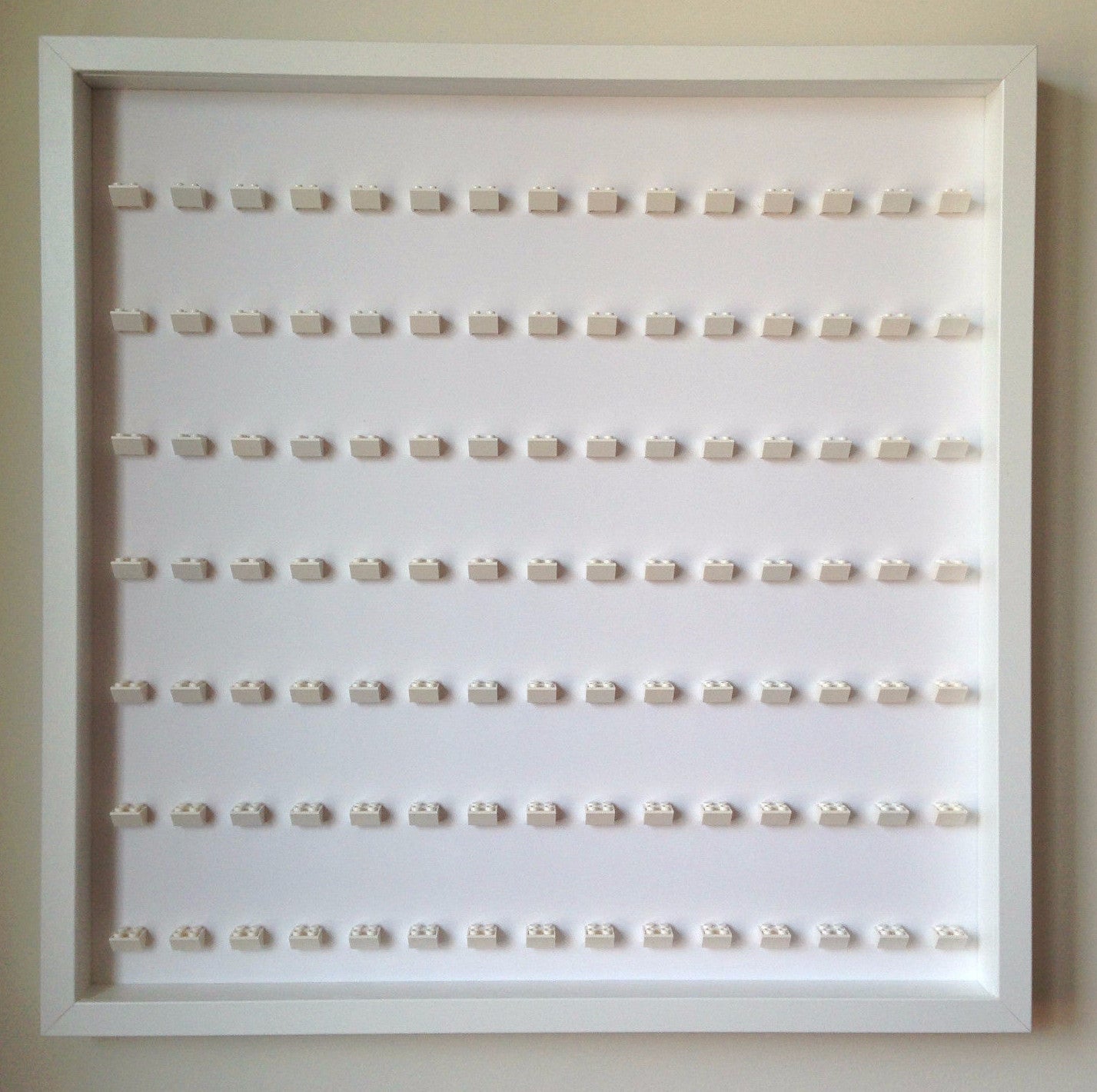 White Large Display Frame for 105 Lego® Minifigures - Perfect for Collectors & Home Decor | Showcase Your Miniature Collection