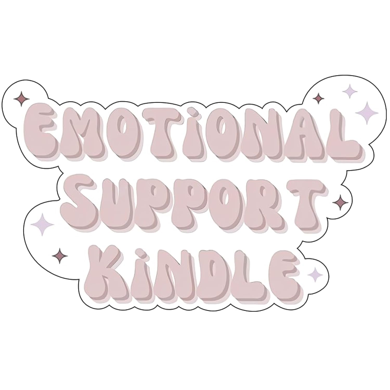 Emotional Support Kindle Sticker - 2 Inch Decorative Book Lover Stickers for Kindle, E-Readers, Laptops & Notebooks - Perfect Gift for Book Club Members, Teens & Adults - Great for Personalizing Your Reading Devices & School Supplies