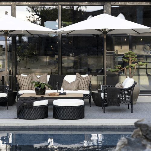 Artwood Santa Monica Outdoor Armchair - Classic Black Patio Furniture for Garden, Poolside & Backyard Relaxation