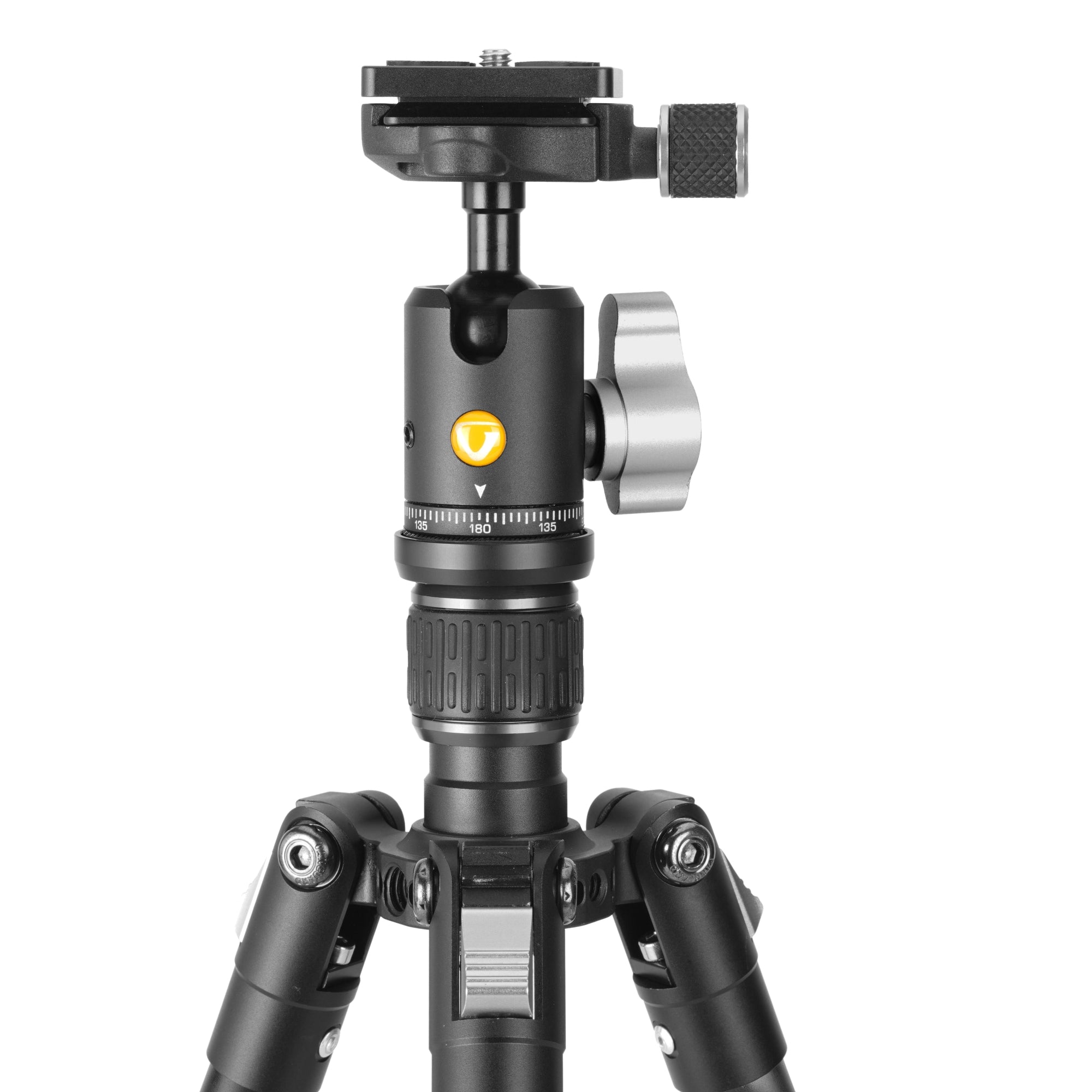 Lightweight Vesta GO 204AB Aluminum Travel Tripod with 360° Ball Head - Compact & Stable for Photography, Hiking, and Outdoor Adventures