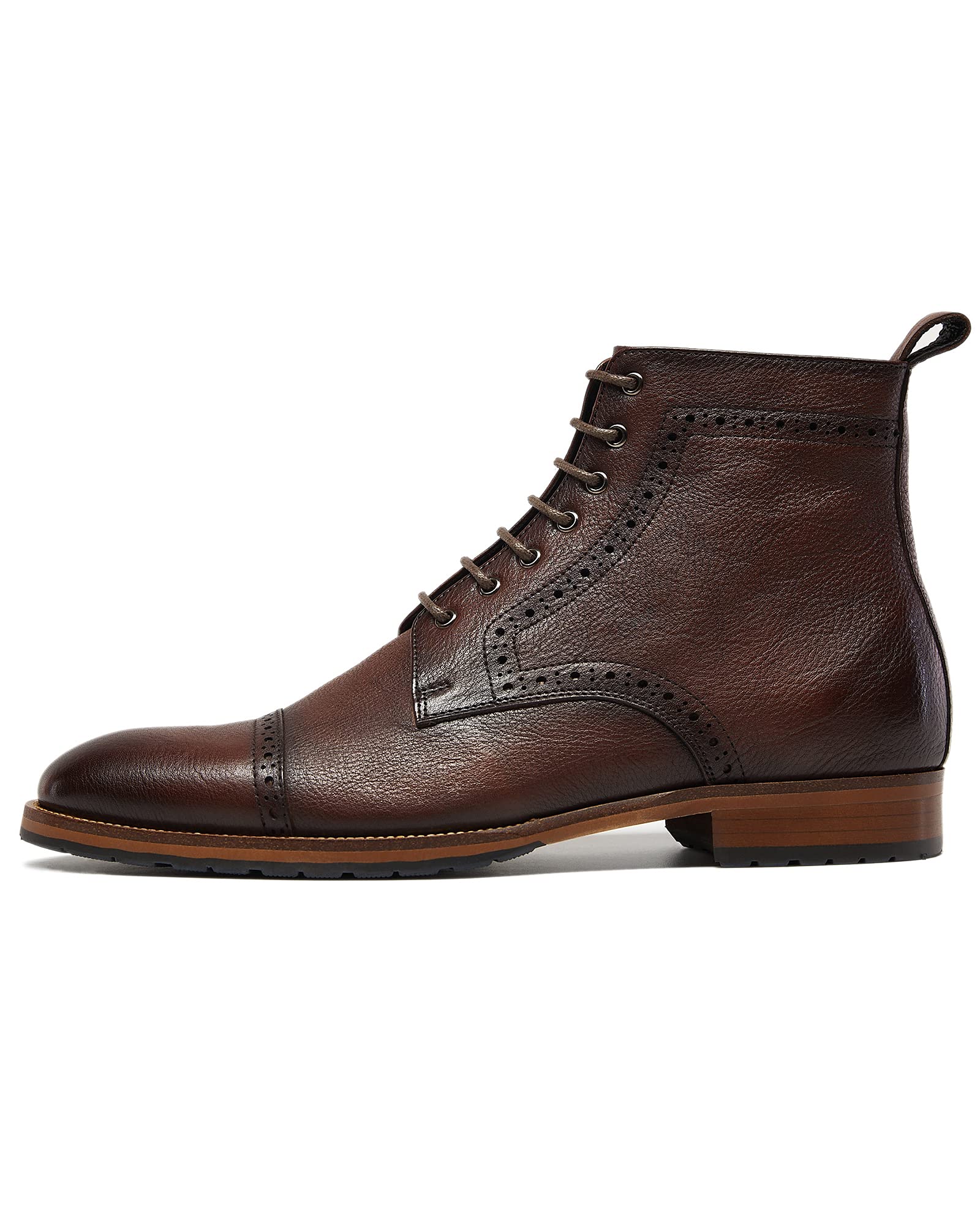 **Men's Genuine Leather Motorcycle Boots - Combat, Casual & Work Boots for Riding, Outdoor & Daily Wear**