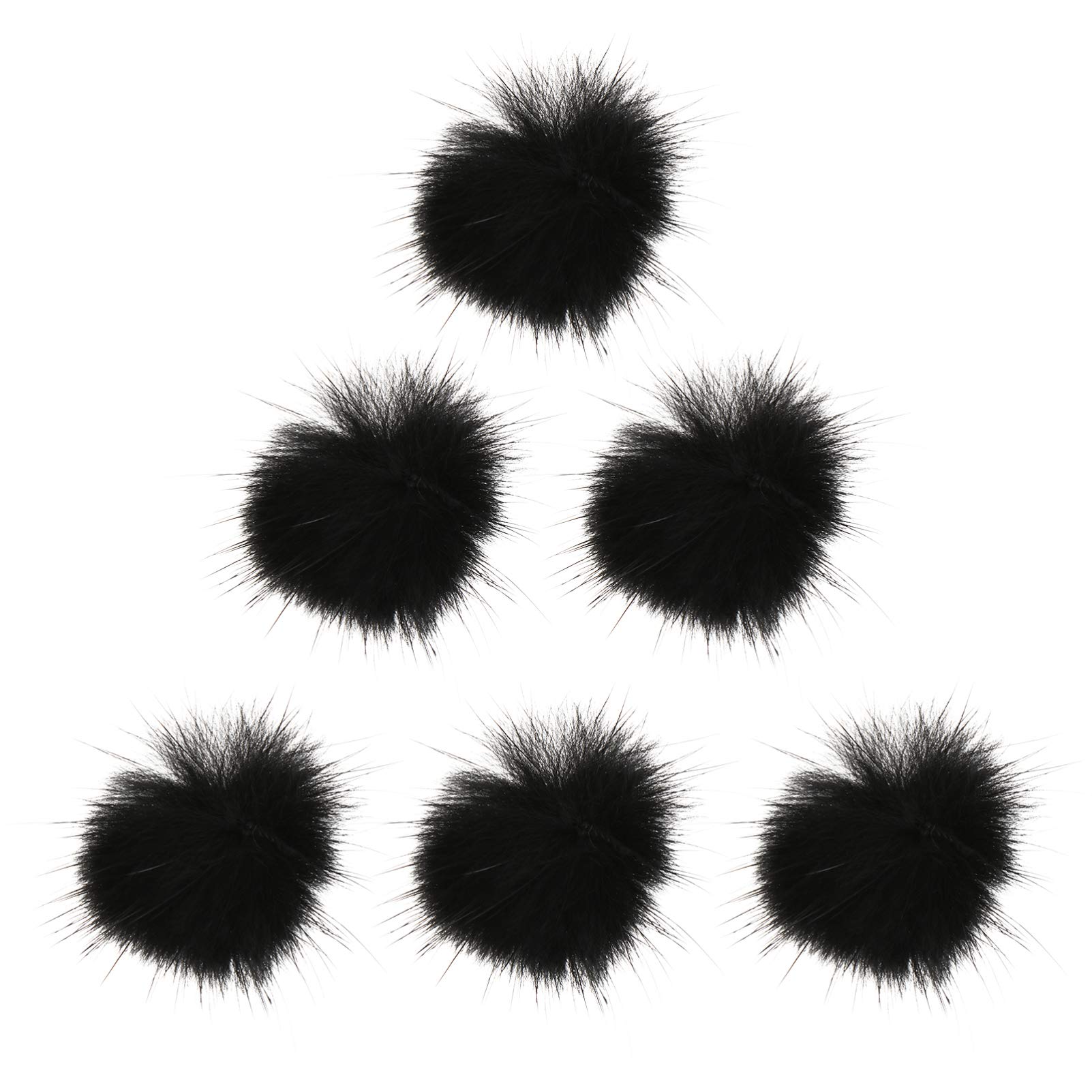 6PCS DIY Fluffy Nail Pom Poms - 3D Winter Nail Art Decorations for Manicure, Hats & Crafts | Uonlytech Nail Accessories for Party, Wedding & Holiday Nail Designs