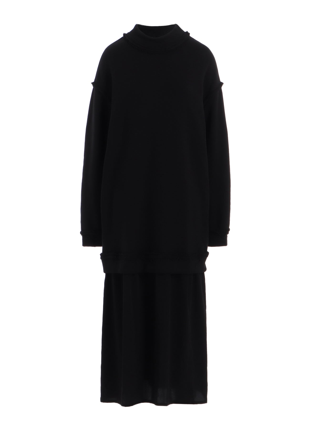 Soft Cotton & Cellulose Fleece High Neck Dress for Women - Cozy Winter Wear, Casual Outfits & Layering Essentials