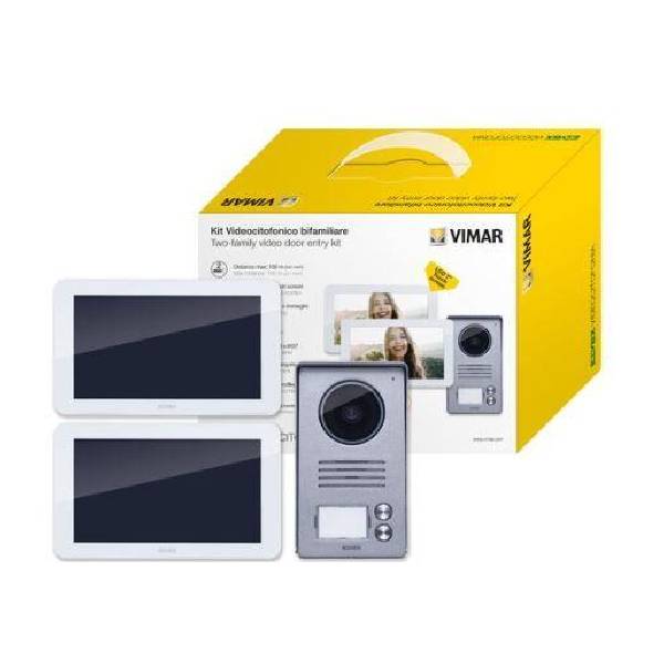 Elvox Video Intercom Kit 7 - 2 x Monitor + Door Station (ELVK40916) for Home & Apartment Security System