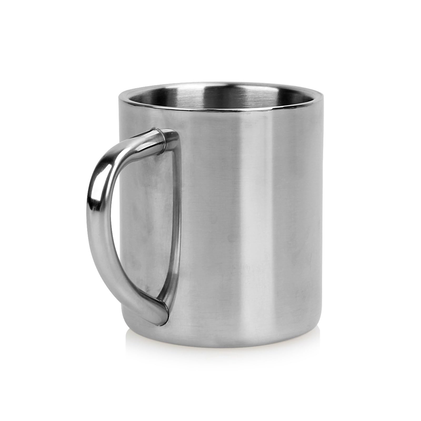 Double Wall Stainless Steel Insulated Milk Tea Cup with Handle - Leakproof Travel Mug for Camping, Hiking, Office & Home Use - Perfect for Hot/Cold Beverages Like Coffee, Tea & Boba