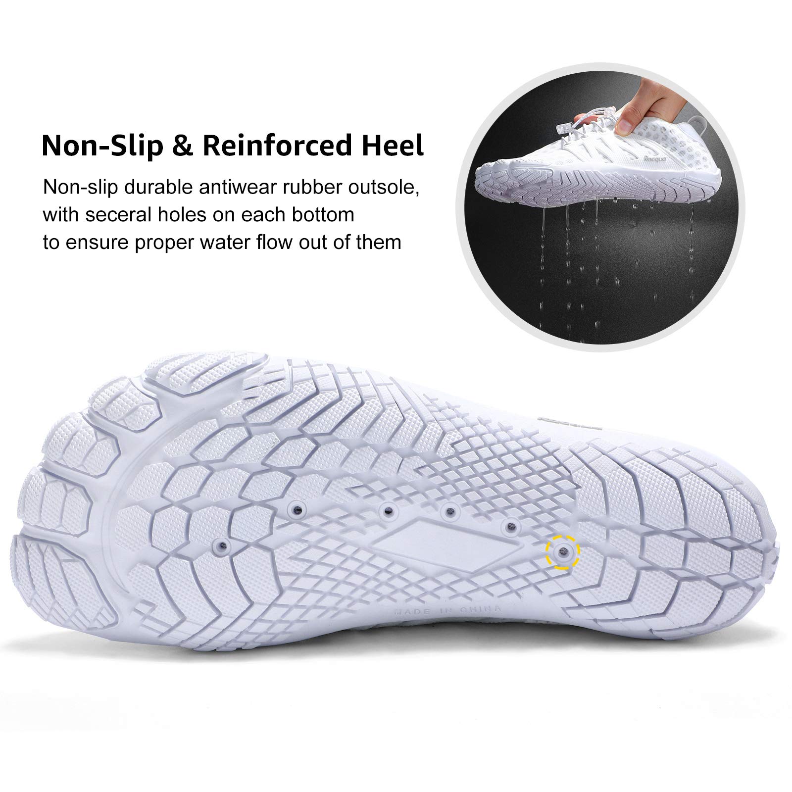 **Racqua Unisex Quick-Dry Composite Mesh Water Shoes for Men & Women – Perfect for Beach, Pool, Kayaking & Water Sports**