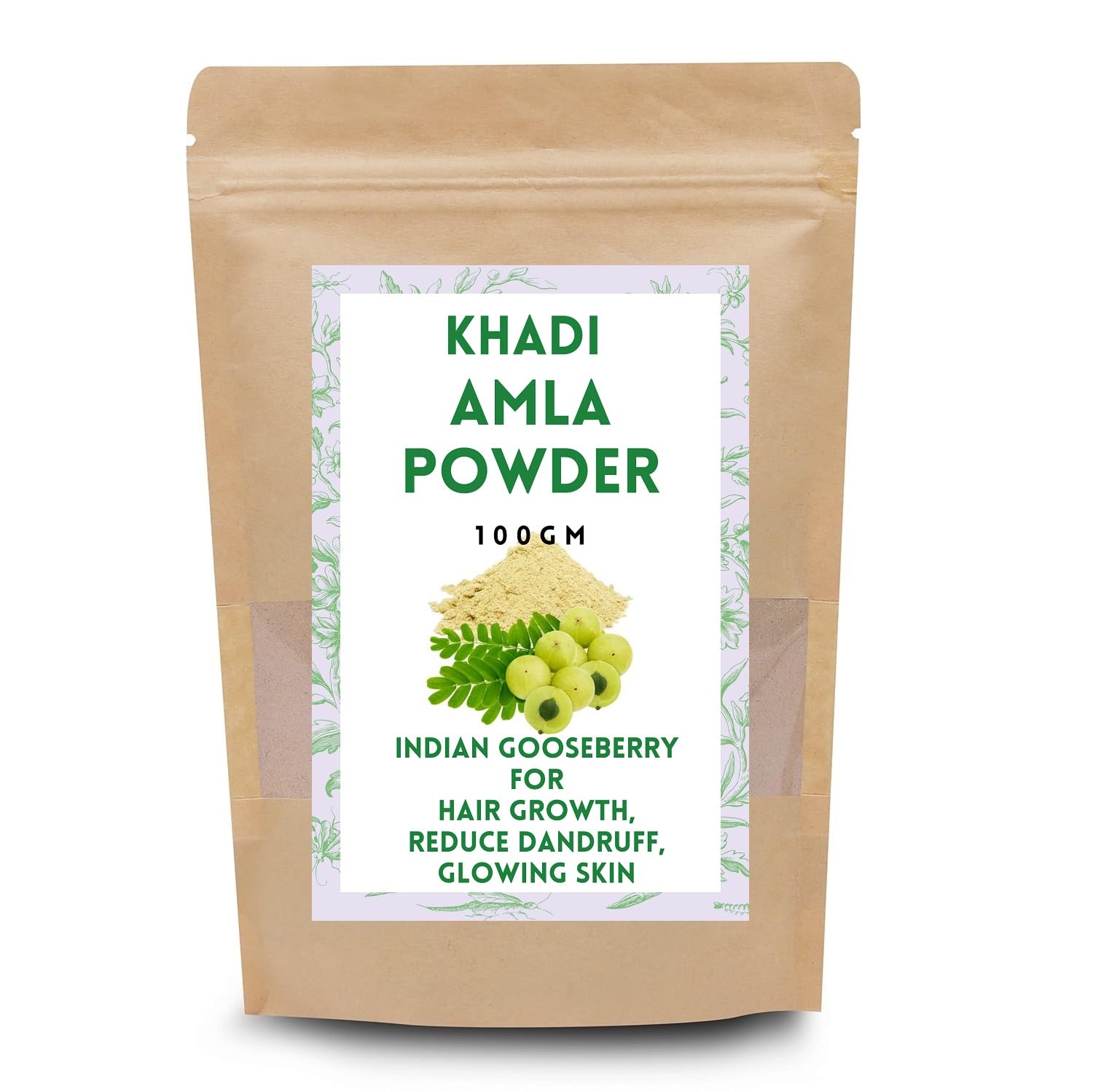 Khadi Emorose Amla Powder 100g - Natural Hair Strengthener, Dandruff Prevention & Skin Brightening Treatment - Perfect for Hair Care & Glowing Skin Routine