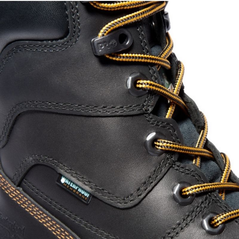 Timberland PRO Endurance HD Men's 8 Inch Waterproof Composite Toe CSA Certified Safety Work Boots - Black | Heavy Duty Construction for Outdoor Work, Hiking & Industrial Jobs
