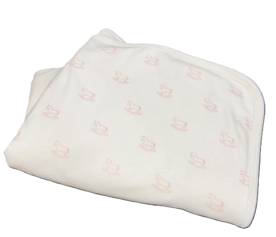 KIPP Rocking Horse Baby Blanket - Soft & Cozy Nursery Blanket for Boys & Girls - Perfect for Crib, Stroller, and Rocking Horse Use