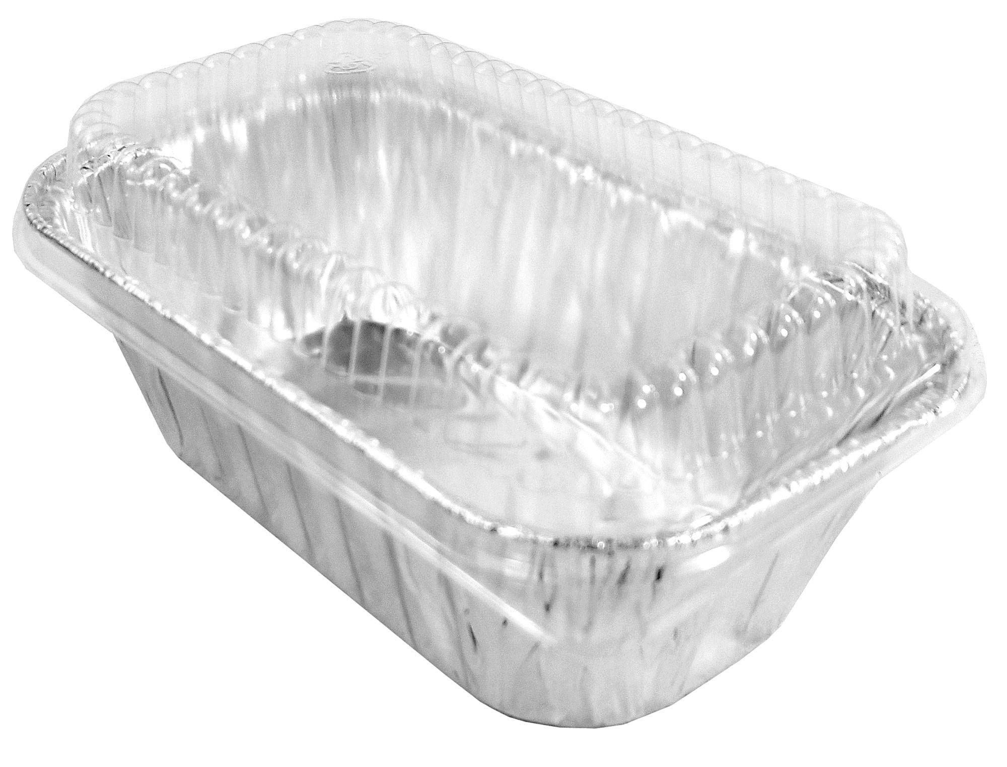Handi-Foil 1 lb. Aluminum Foil Mini Loaf Pans with Clear Dome Lids - 6 Pack | Perfect for Baking Homemade Bread, Cakes & Desserts | Great for Meal Prep, Parties & Gifting