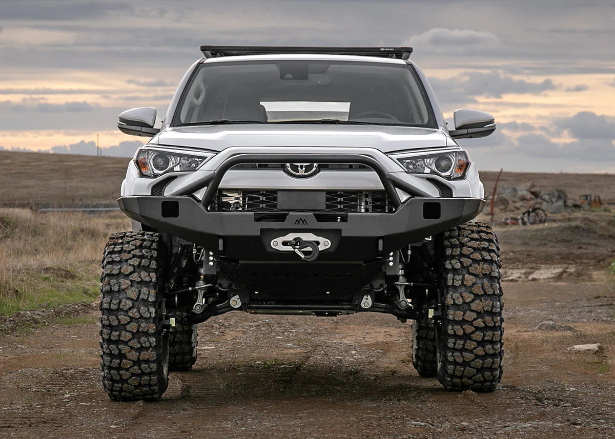 2020-2024 Toyota 4Runner Heavy Duty Bull Bar Front Bumper | Off-Road Adventure PreRunner Mod | Overlanding & Hi-Lite Protection for Trail Driving & Camping