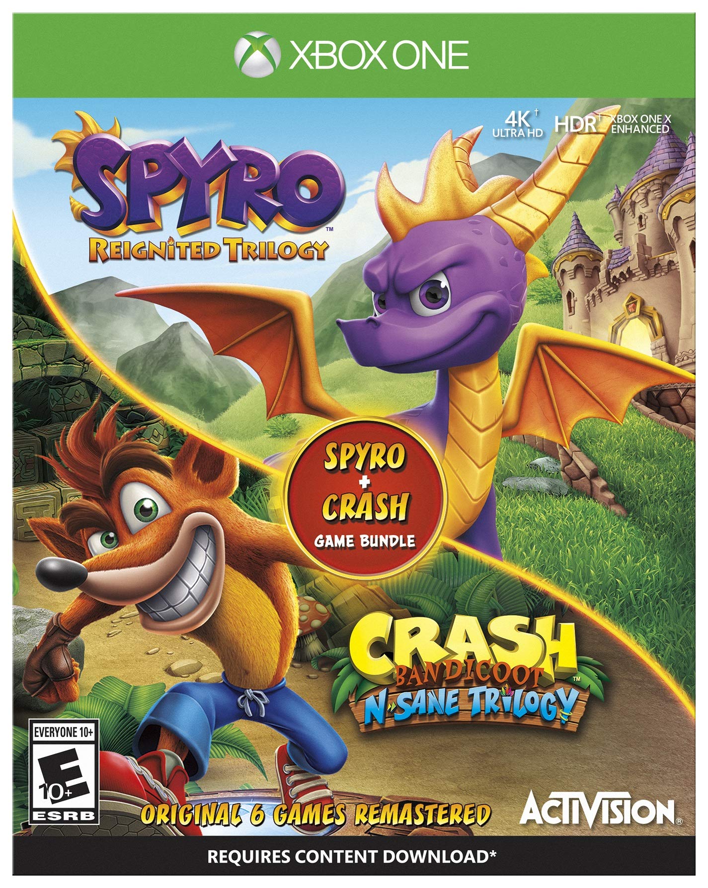 Spyro Reignited Trilogy & Crash Bandicoot N. Sane Trilogy Bundle - Xbox One Game | Adventure Platformer for Kids & Adults | Perfect for Family Game Nights & Retro Gaming Fans