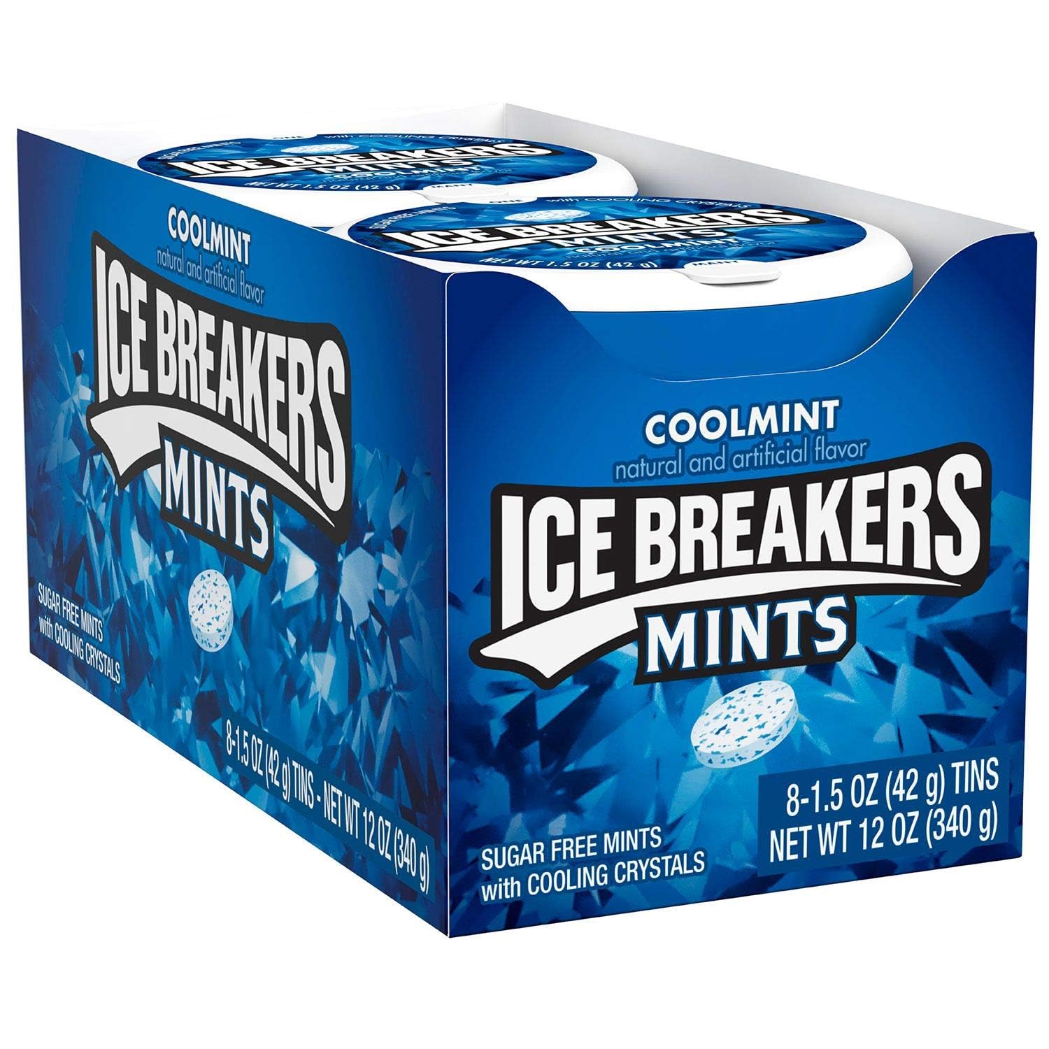 Coolmint Ice Breakers Mints - 1.5 oz (8 Packs) | Refreshing Breath Freshener for Work, Travel & Social Events