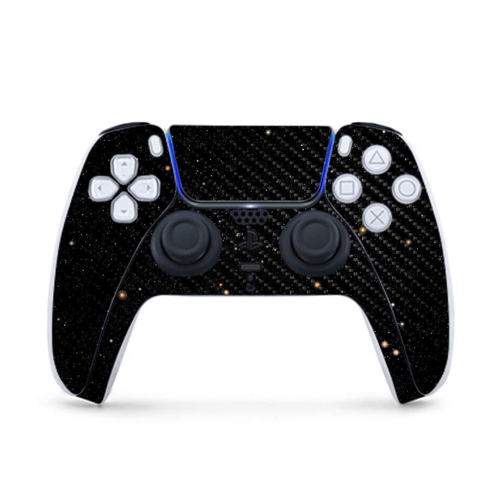 Premium Carbon Fiber Skin for PS5 Controller - Deep Space Design | Durable Protective Cover with Textured Finish | Easy to Apply & Remove | Made in USA | Perfect for Gaming, Streaming & Collectors
