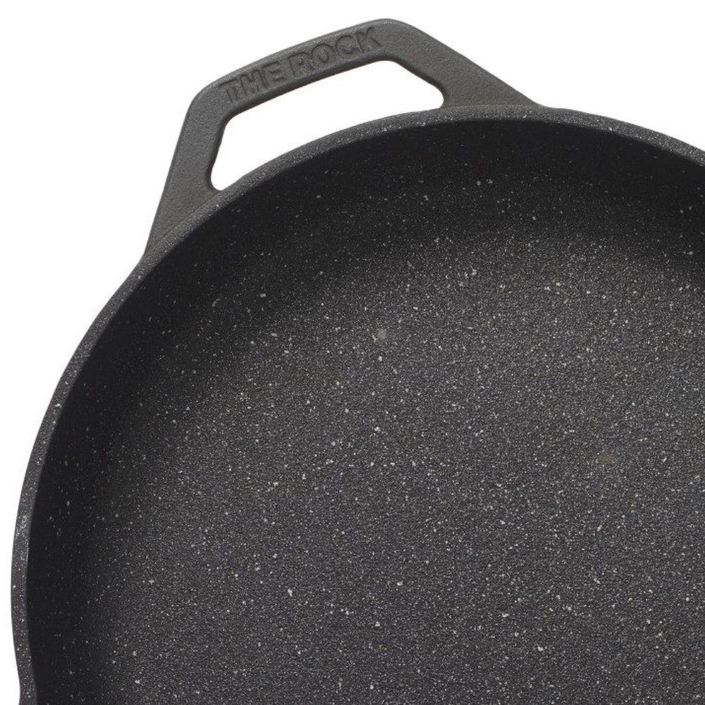 STARFRIT 032223 The Rock Cast Iron 10-Inch (26cm) Skillet – Pre-Seasoned Heavy Duty Frying Pan for Stovetop, Oven & Grill – Perfect for Searing, Baking & Camping Cooking
