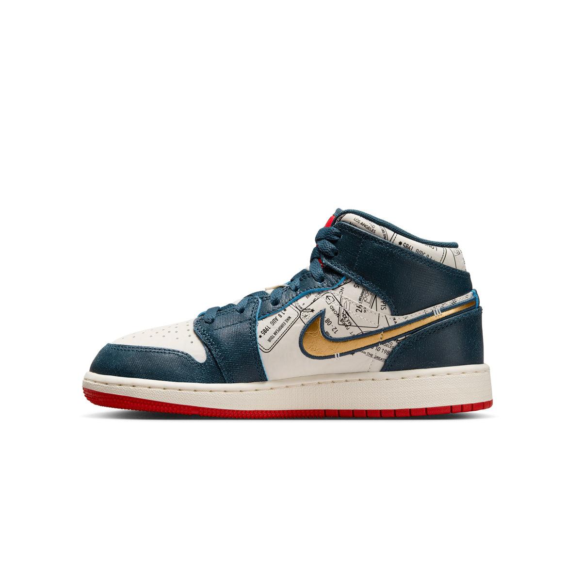 Kids Air Jordan 1 Mid SE 'Take Flight' Basketball Shoes - Comfortable Sneakers for Boys & Girls - Perfect for School, Sports & Casual Wear
