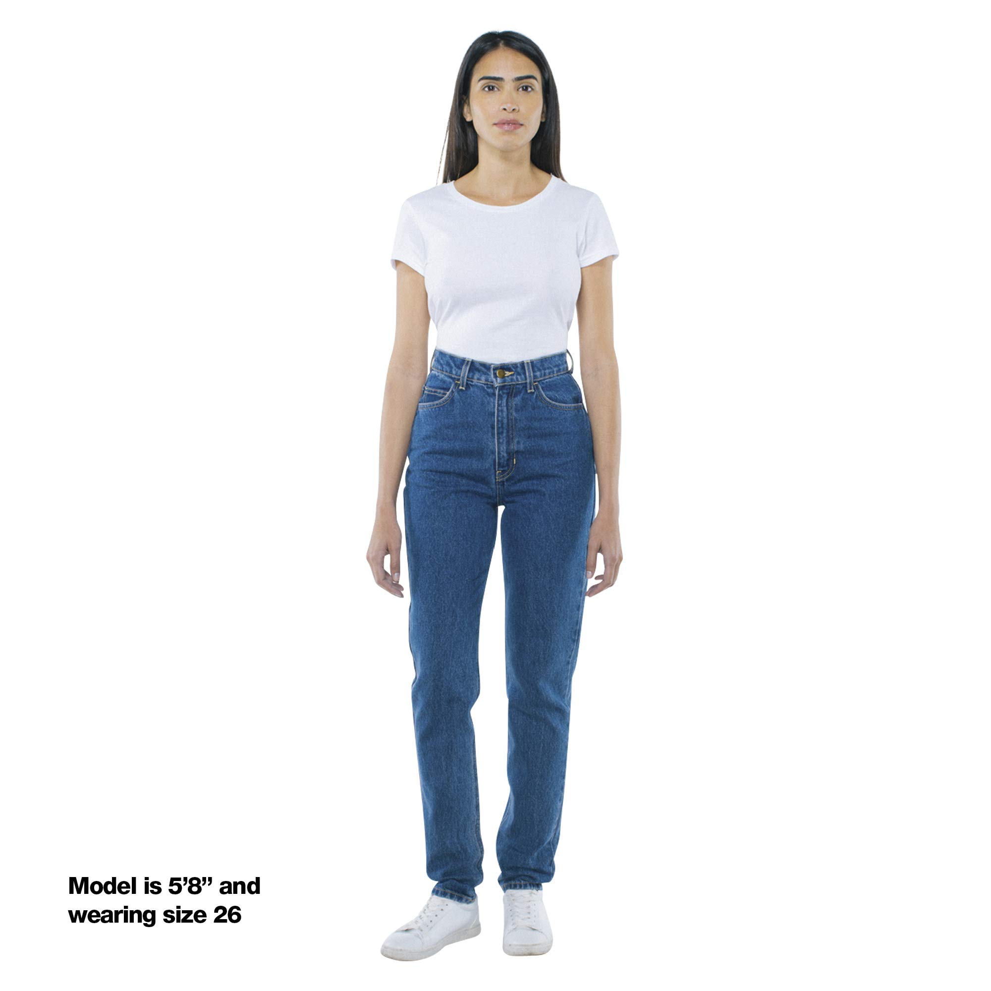 American Apparel Women's High-Waist Jeans - Slim Fit Stretch Denim Pants for Casual Wear & Everyday Outfits