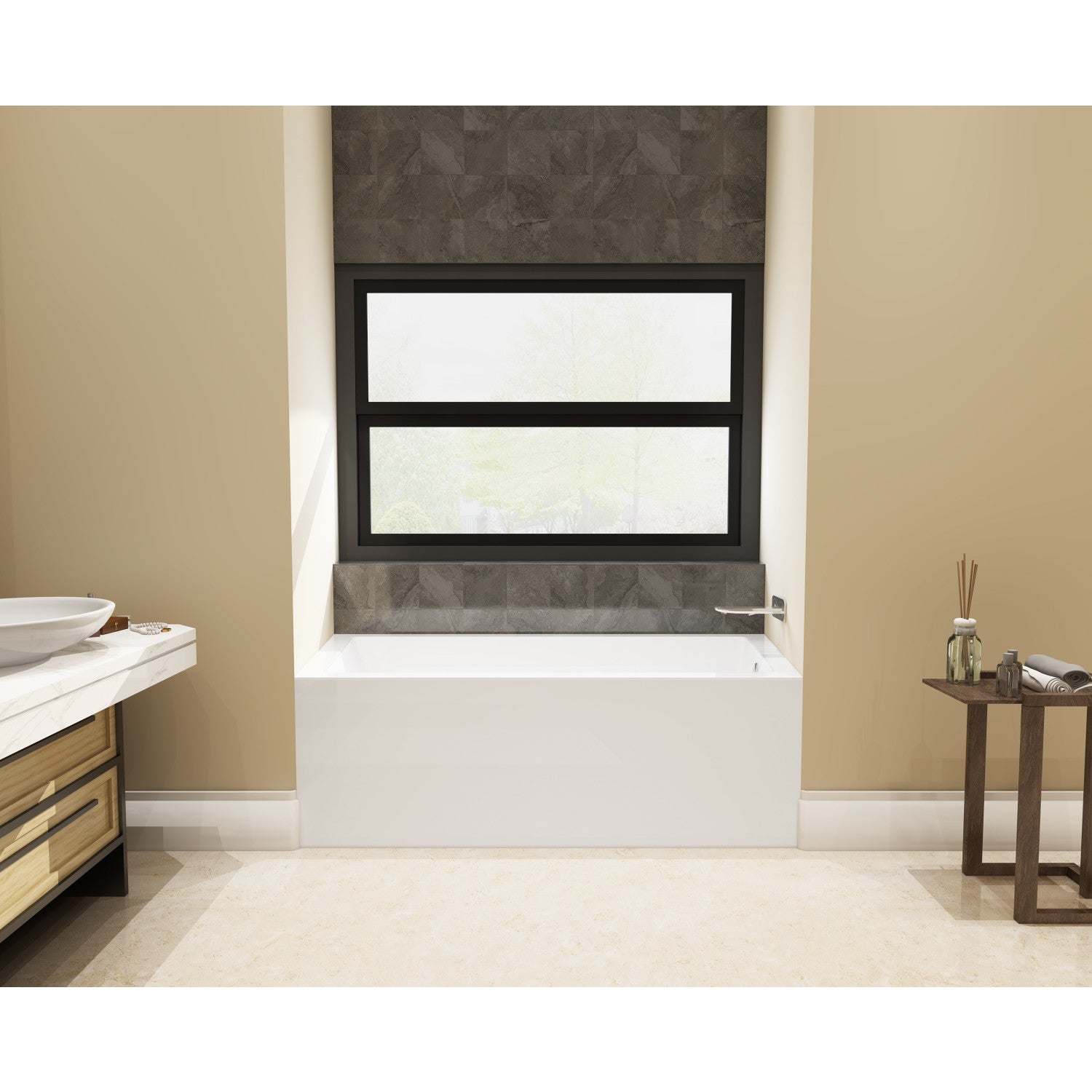 Aqua Eden VTAP603622R 60-Inch Acrylic Rectangular 3-Wall Alcove Bathtub - Right Hand Drain, Glossy White - Perfect for Modern Bathroom Renovations & Spa-Like Relaxation