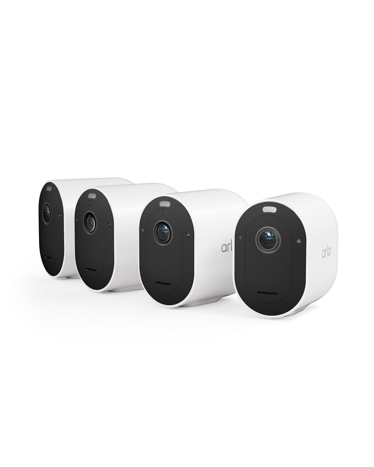 Arlo Pro 5 Security Camera System (4 Pack) VMC4460P - 4K UHD Wireless Outdoor/Indoor Cameras with Night Vision & Motion Detection - Ideal for Home Security & Business Surveillance