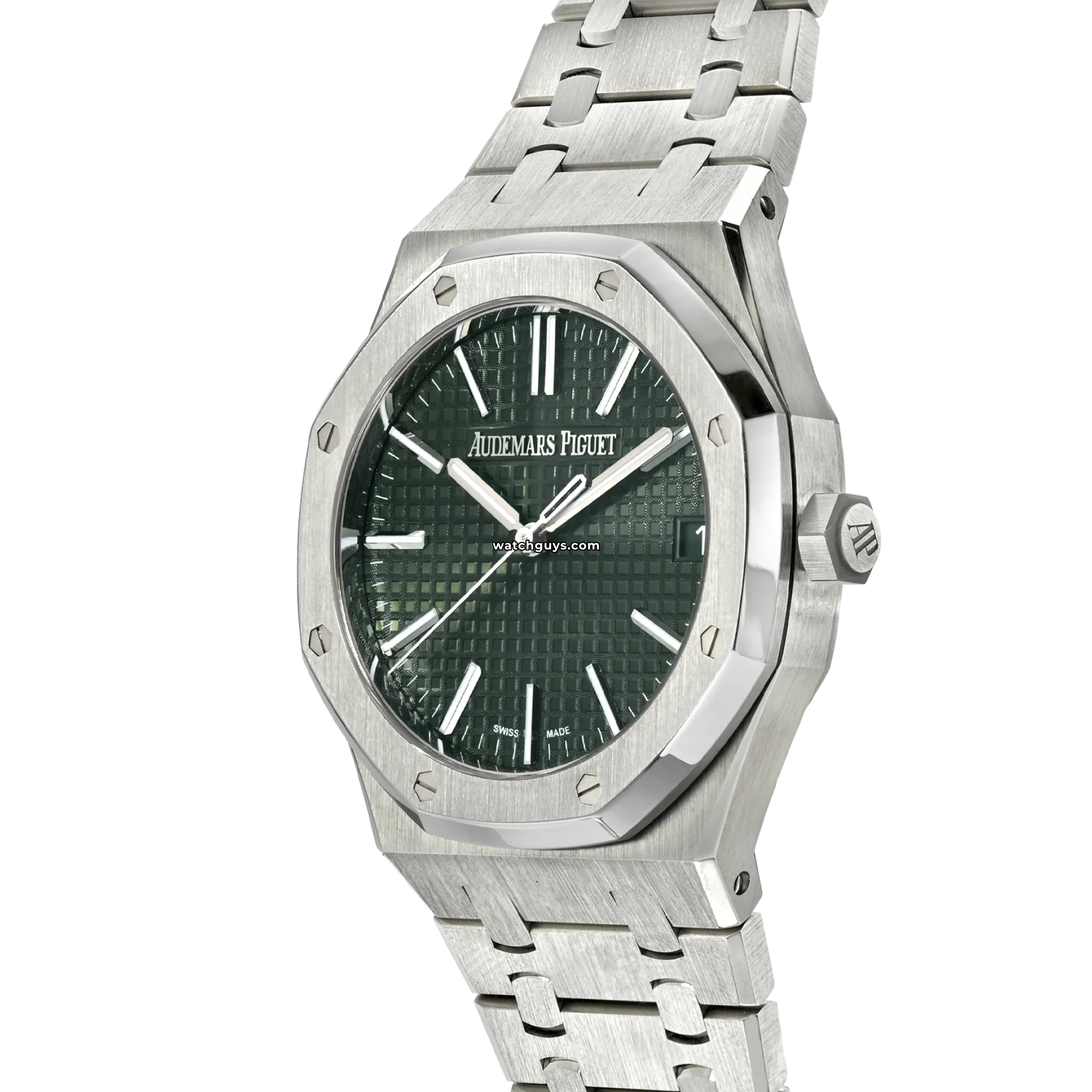 Audemars Piguet Royal Oak 15510ST.OO.1320ST.09 Green Dial Men's Luxury Watch - Perfect for Business Meetings & Formal Events